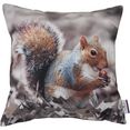 kussenovertrek, tom tailor, »printed squirrel« (per stuk) bruin kussenovertrek, tom tailor, »printed squirrel« (per stuk) bruin