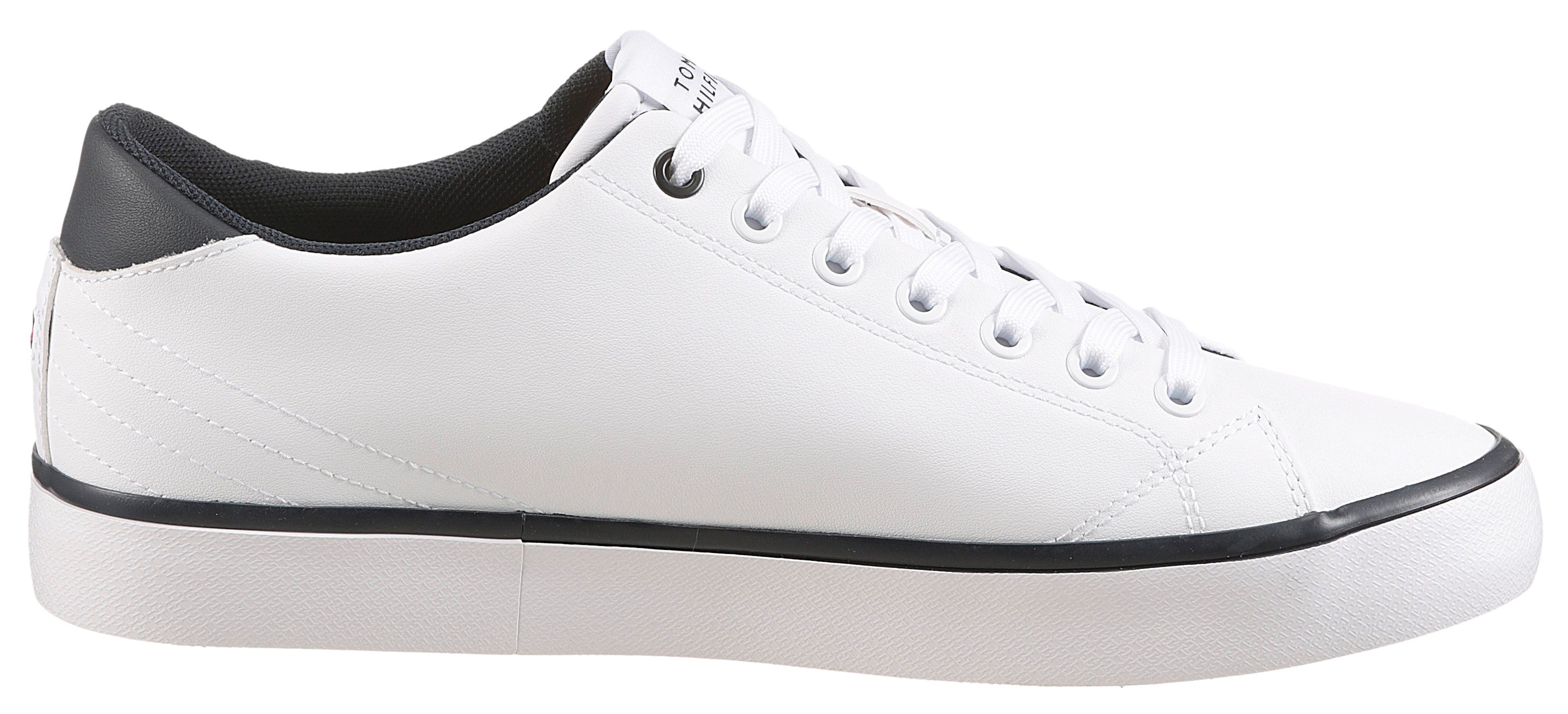 Tommy Hilfiger Sneakers TH HI VULC CORE LOW LEATHER , vrijetijdsschoen, lage schoen, veterschoen met gevoerde schacht