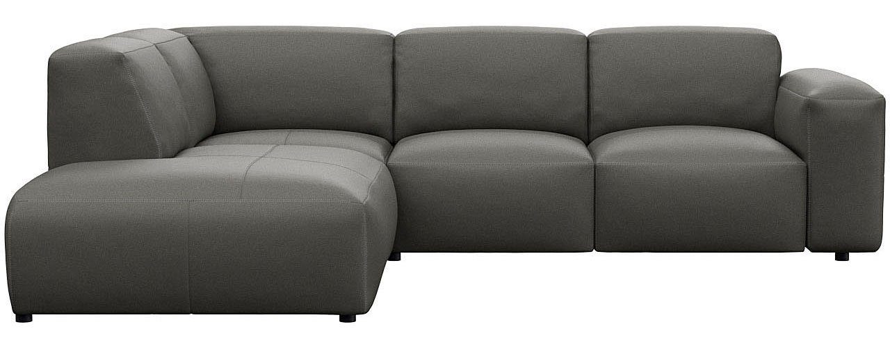 FLEXLUX Hoekbank Lucera, super comfortabel door hoogwaardige zitconstructie met koudschuim grijs, hoekbanken