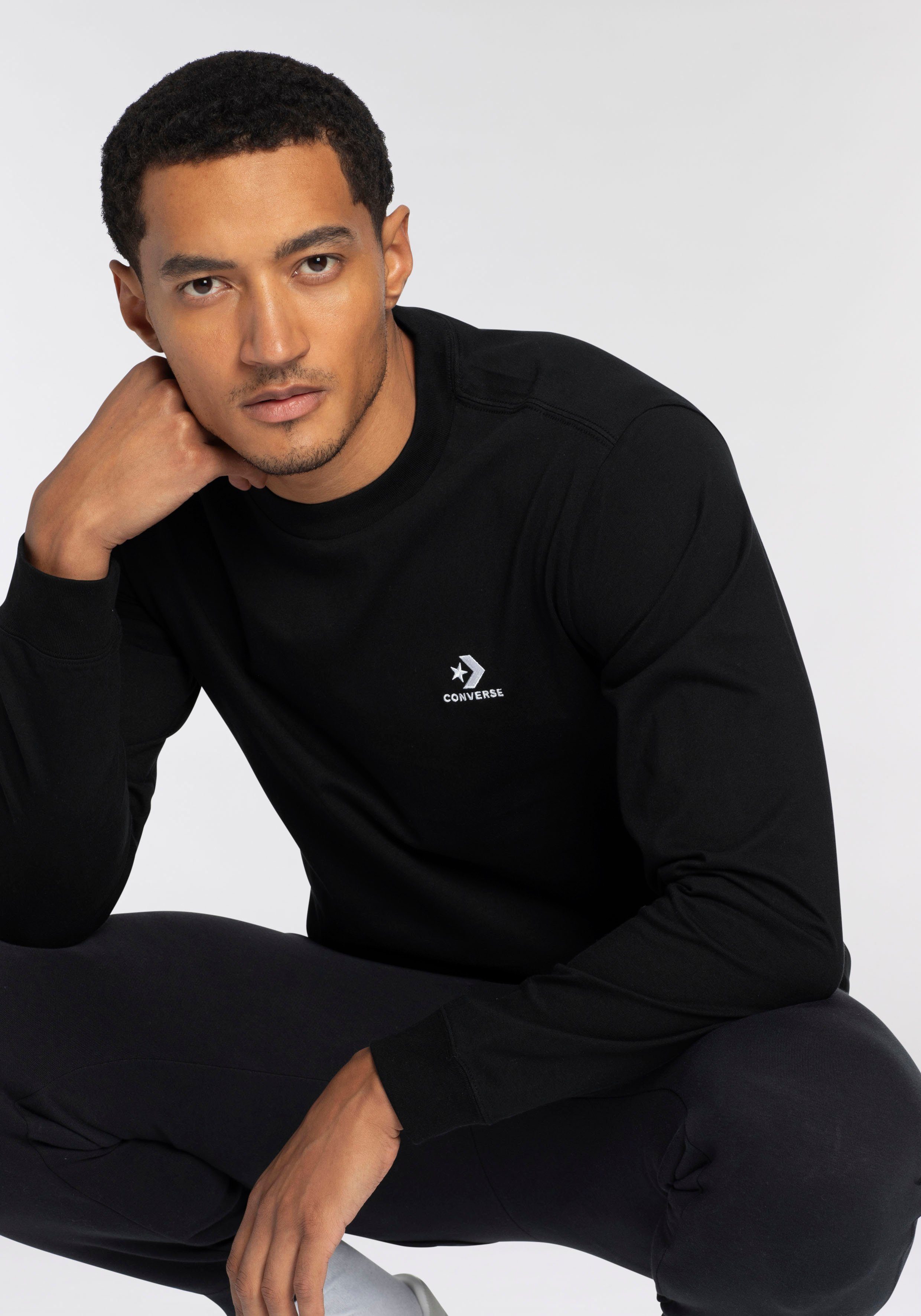Converse Shirt met lange mouwen GO-TO EMBROIDERED STAR CHEVRON LONG SLEEVE TEE