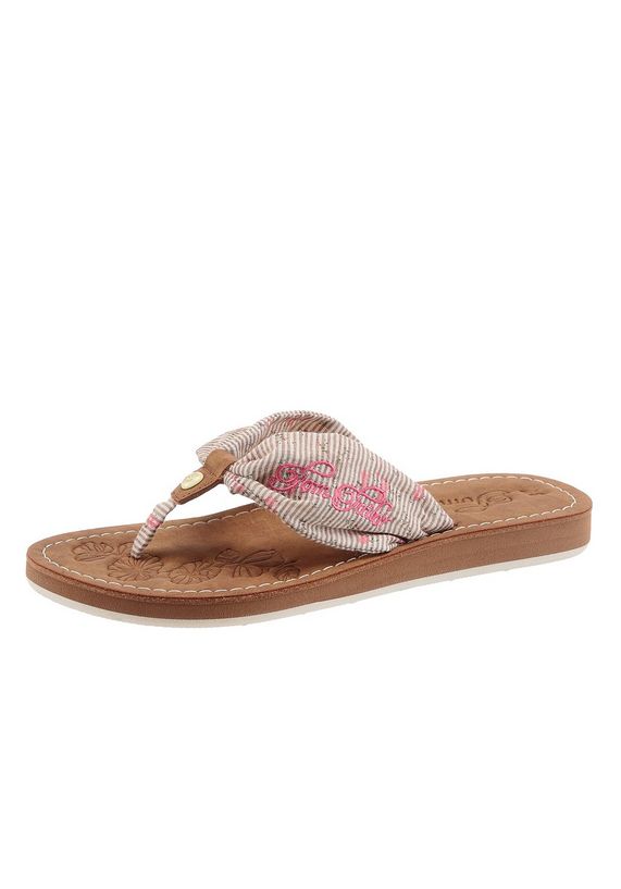 TOM TAILOR Teenslippers van textiel & imitatieleer TOM TAILOR Teenslippers van textiel & imitatieleer