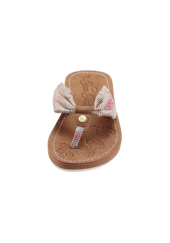 TOM TAILOR Teenslippers van textiel & imitatieleer TOM TAILOR Teenslippers van textiel & imitatieleer