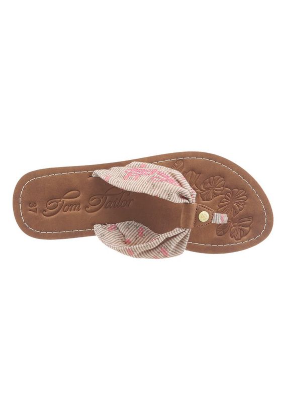 TOM TAILOR Teenslippers van textiel & imitatieleer TOM TAILOR Teenslippers van textiel & imitatieleer