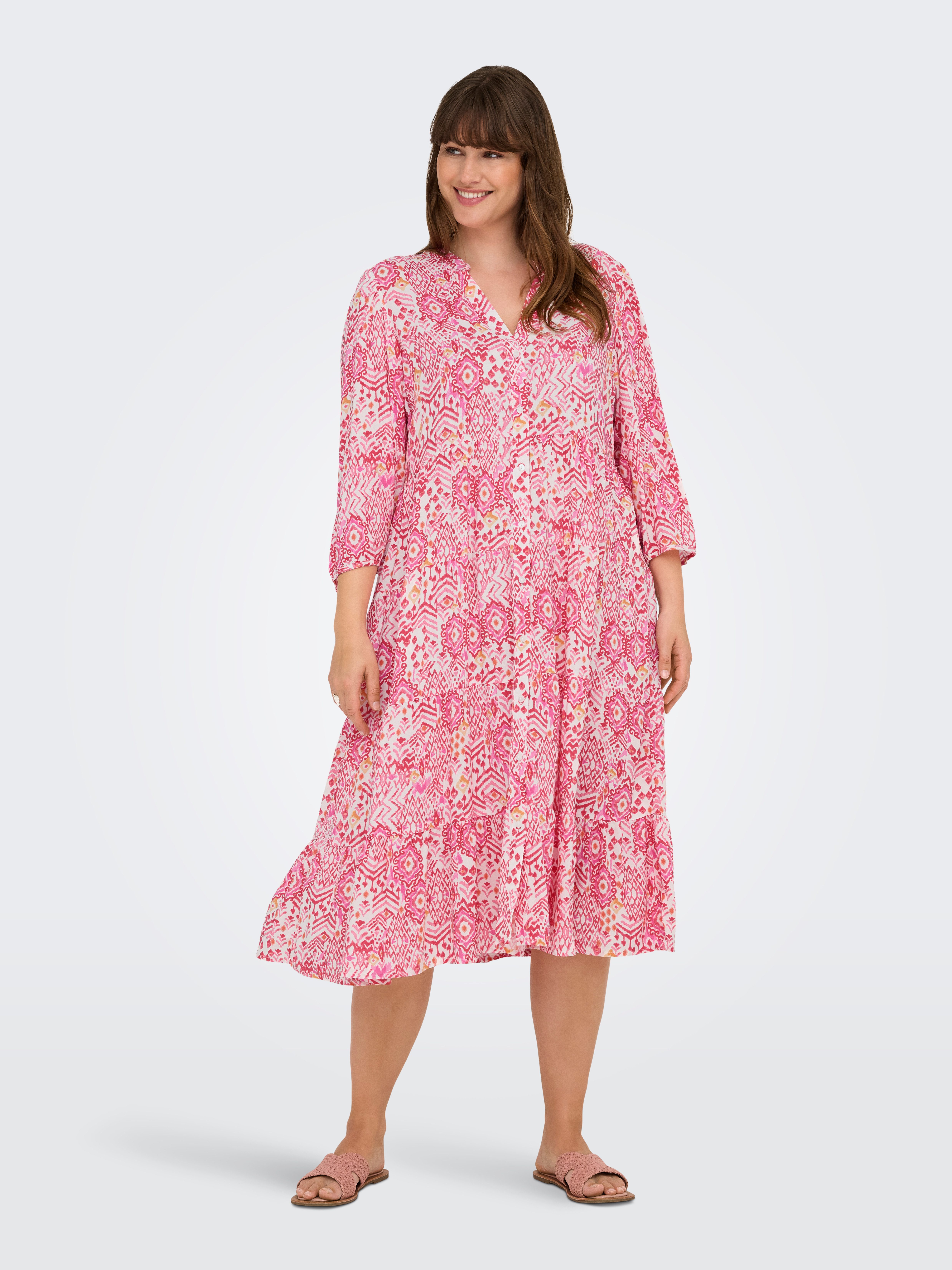ONLY CARMAKOMA Tuniekjurk CARMILANA 3/4 DRESS WVN NOOS