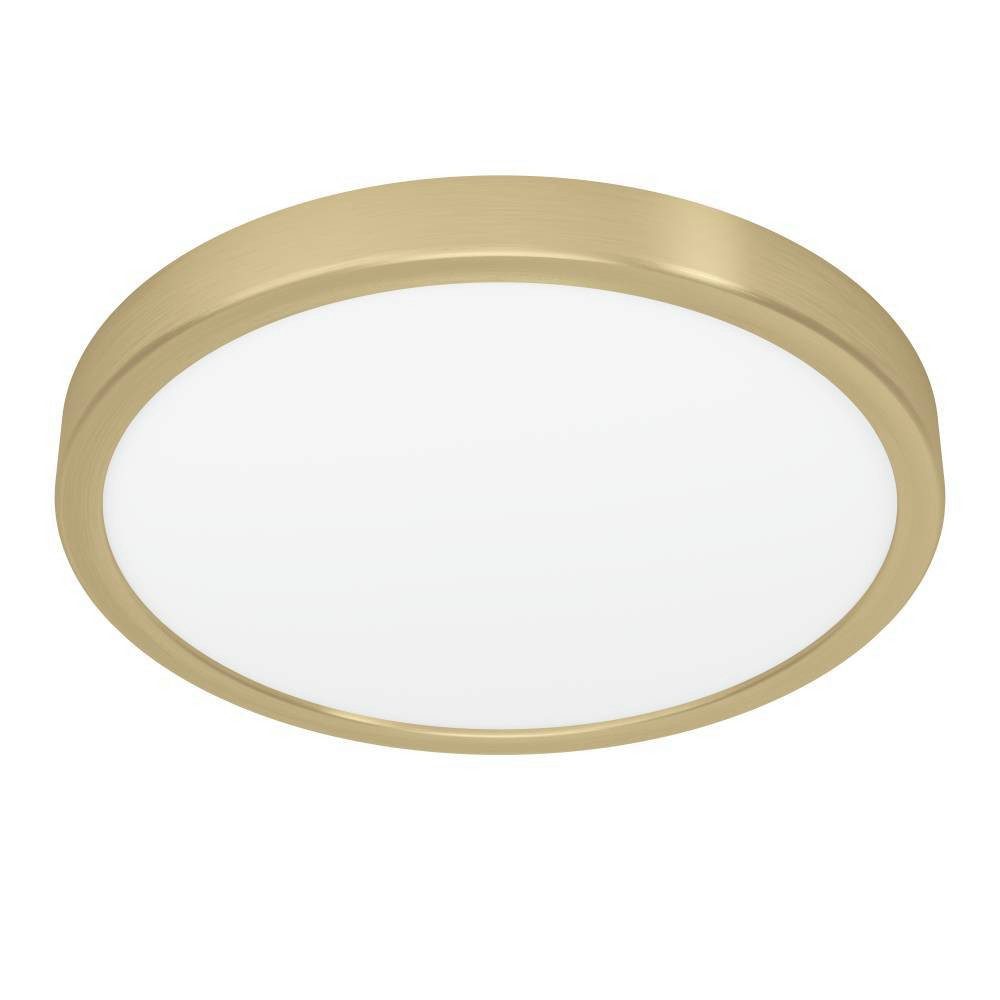 EGLO Plafondlamp FUEVA 5 plafondlamp, messing, lage opbouwhoogte, 20 watt, rond Plafondlamp 28,5 cm, plafondlamp in messing van staal en kunststof (1 stuk)