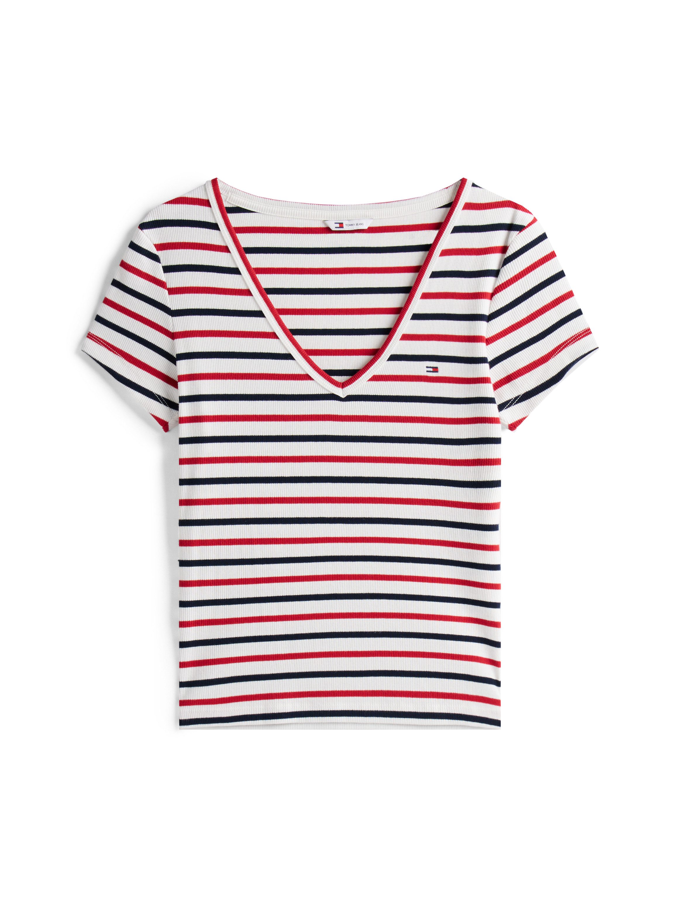 TOMMY JEANS T-shirt TJW SLIM ESSENTIAL RIB V SS