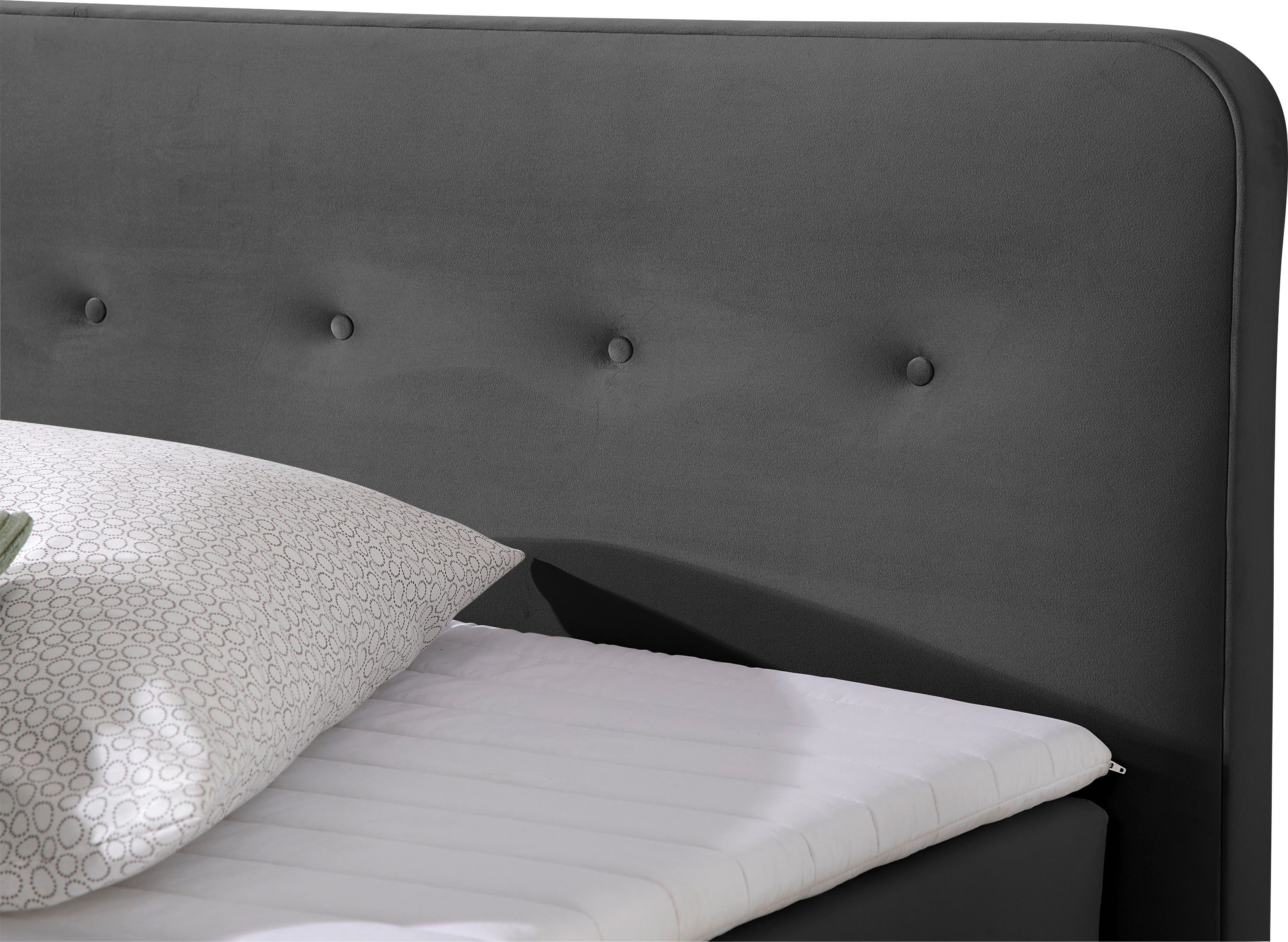 Home affaire Boxspring Fargo inclusief topper, in 3 soorten matrassen, in fluweel of structuurstof