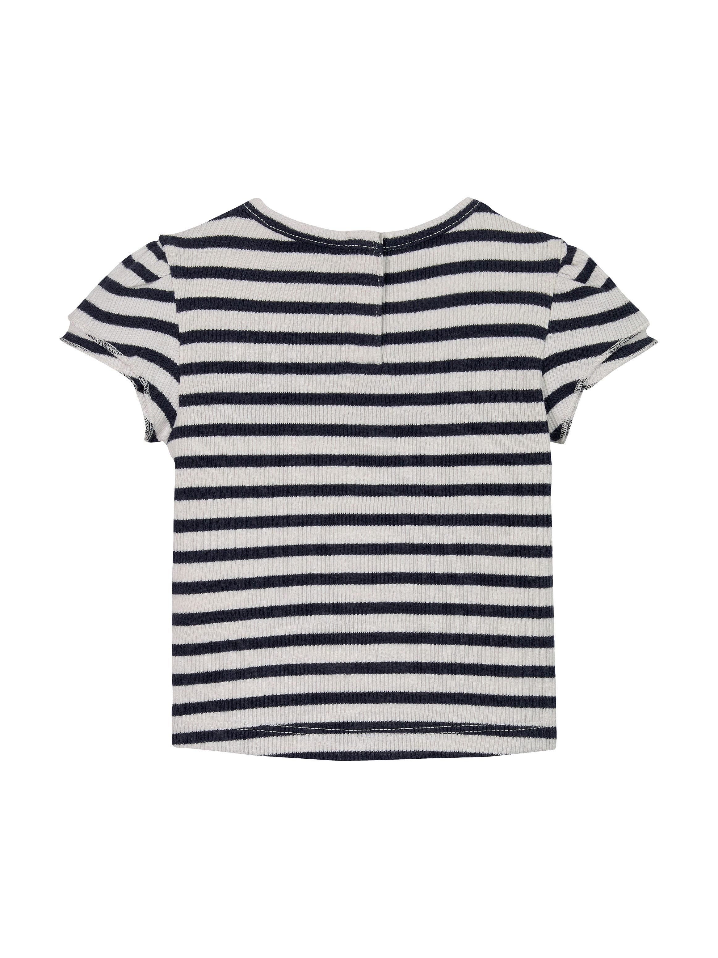 Tommy Hilfiger T-shirt STRIPED RIB TEE SS met gestreept patroon