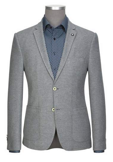 BRUNO BANANI Jersey-colbert in wafel-look BRUNO BANANI Jersey-colbert in wafel-look