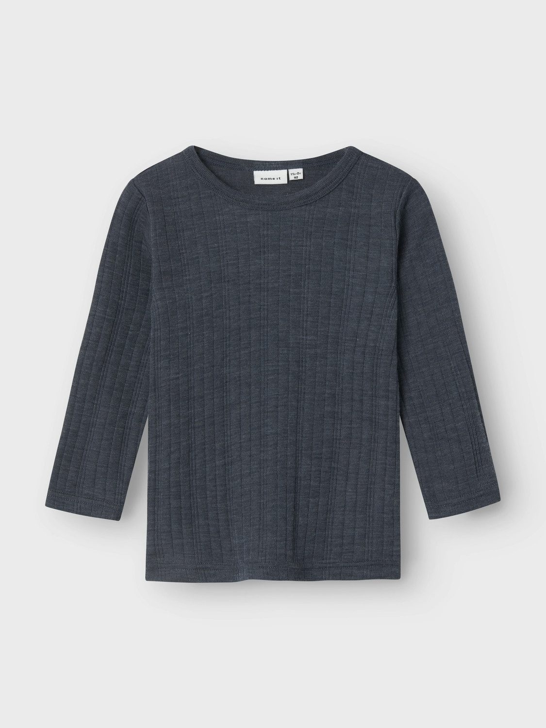 Name It Shirt met lange mouwen NMMWANG WOOL NEEDLE LS TOP SOLID NOOS