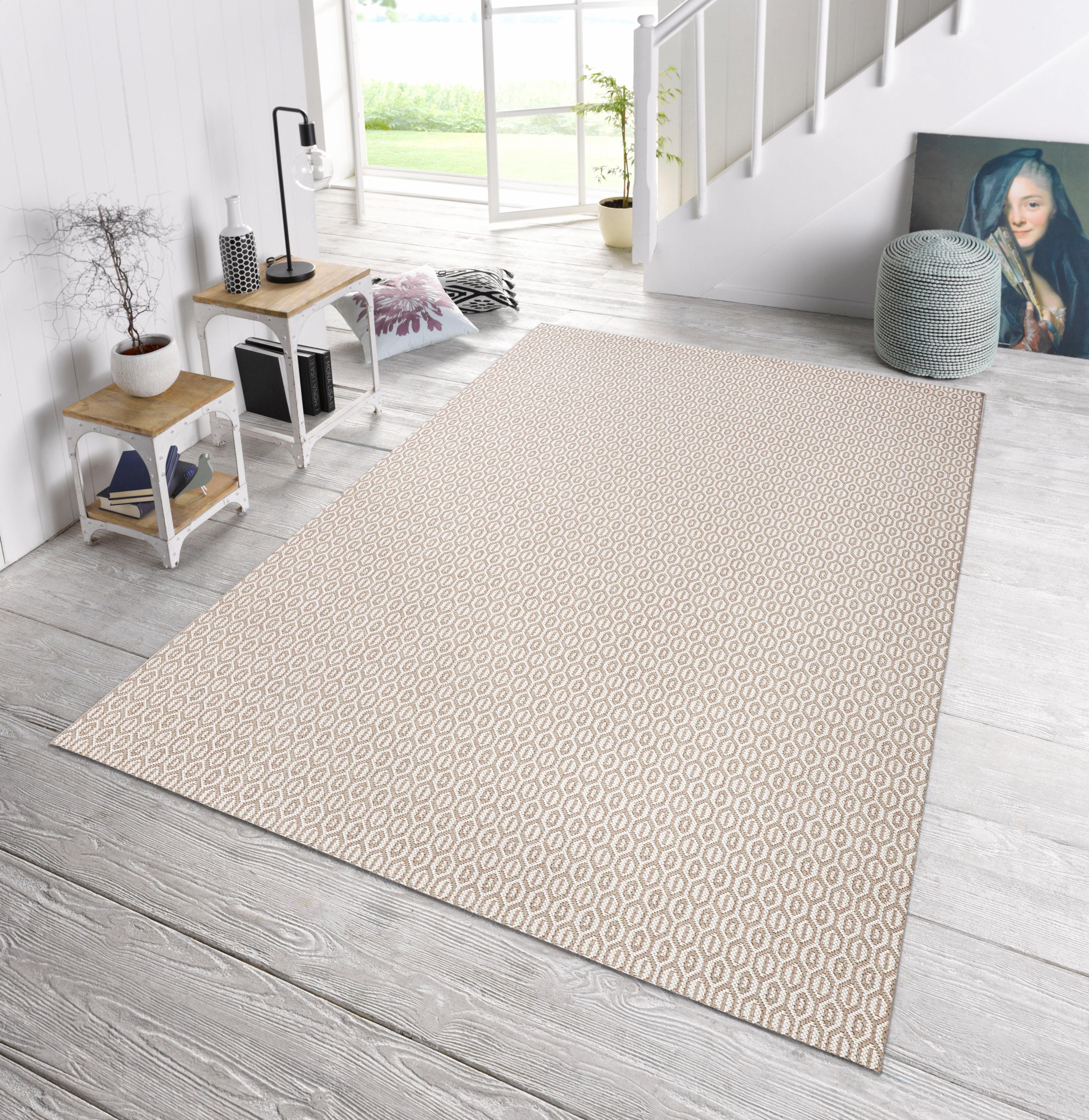 NORTHRUGS Vloerkleed Coin Binnen- en buitengebruik, weerbestendig, balkon, sisal-look, woonkamer, loper
