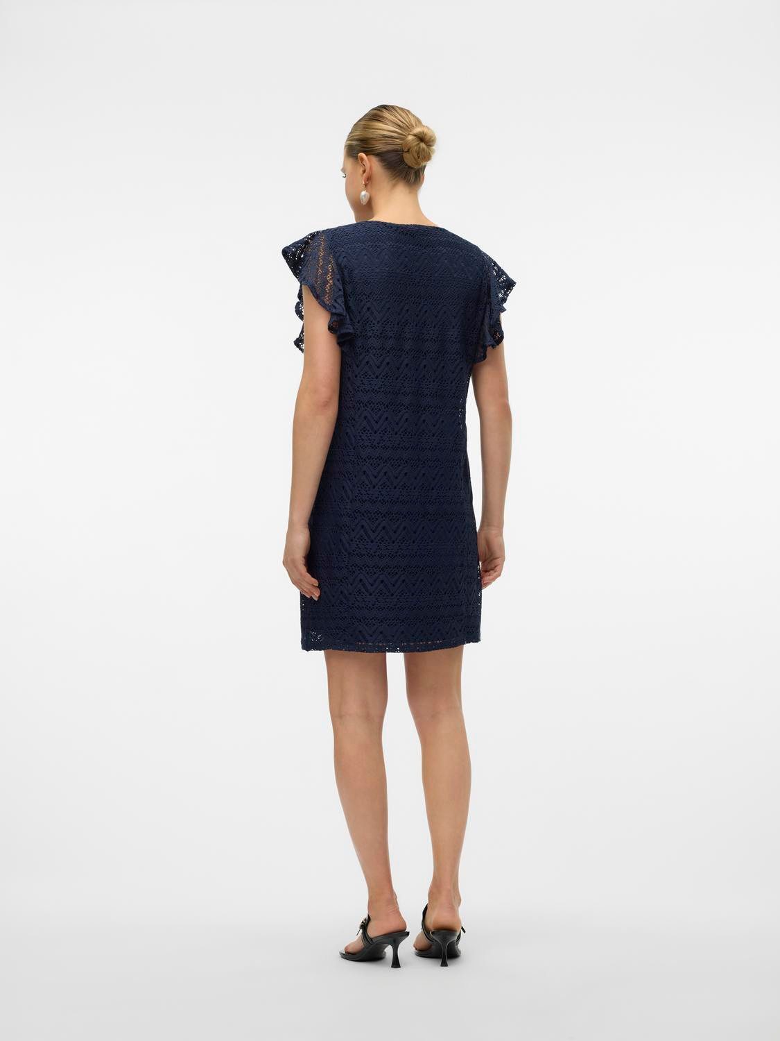 Vero Moda Mini-jurk VMMAYA SHORT FRILL DRESS JRS SPE