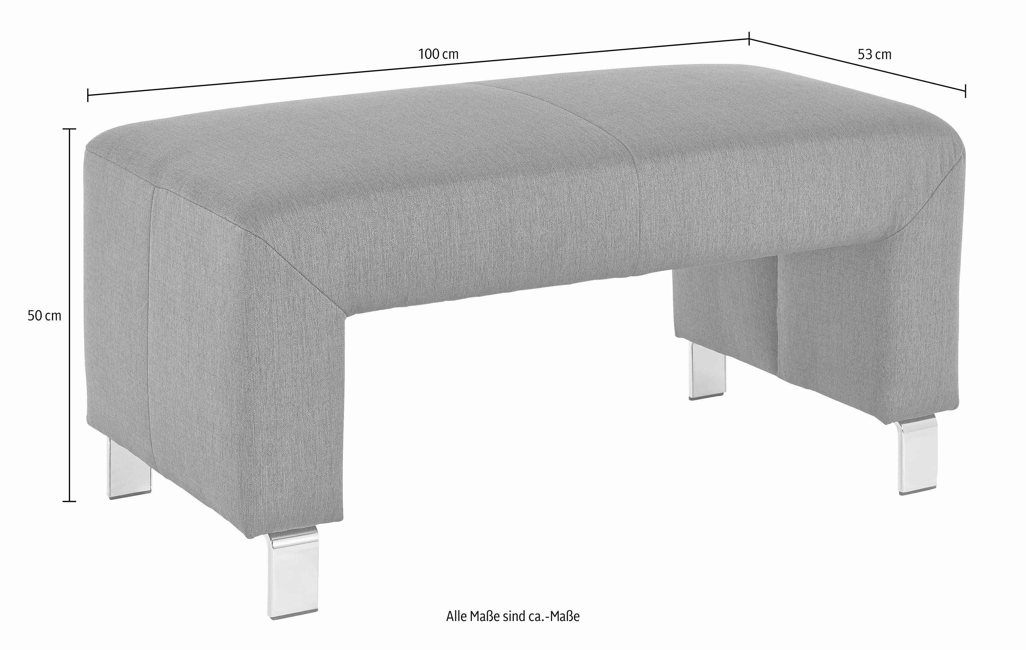 exxpo - sofa fashion Hocker Intenso, poef, modern, keuze uit leer of textiel hoge bodemvrijheid, vrij in de ruimte te plaatsen, hoog zitcomfort
