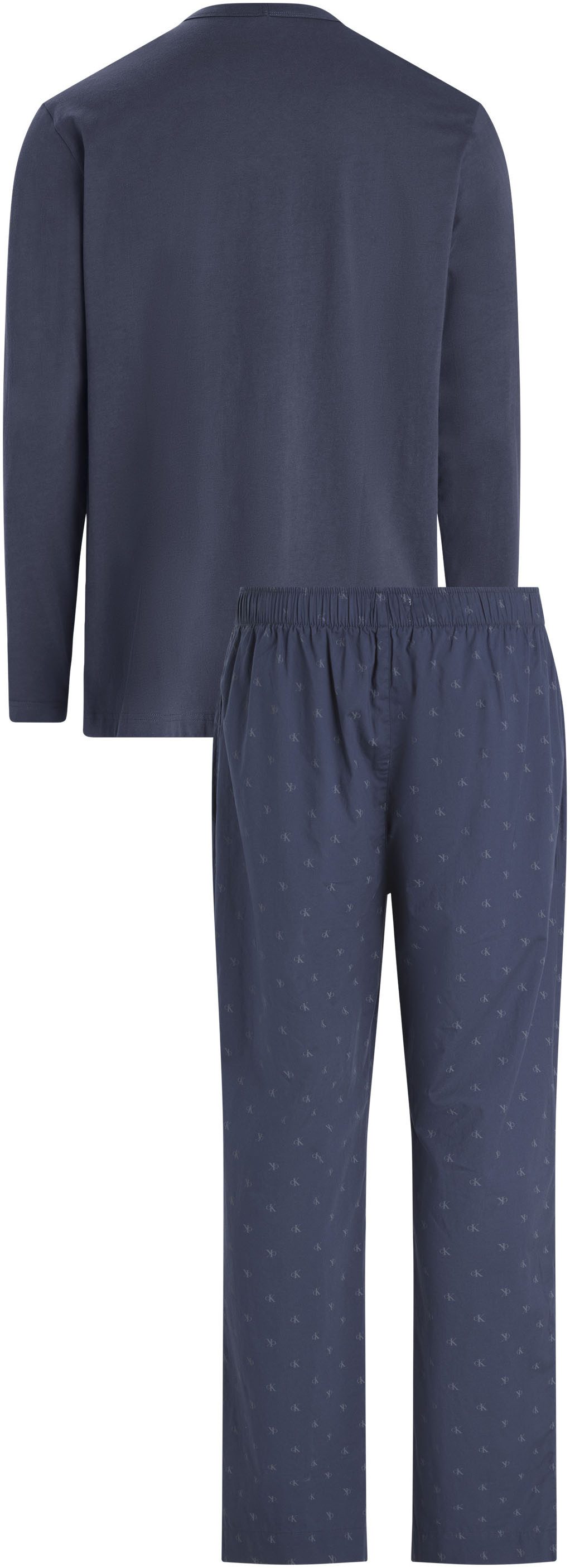 Calvin Klein Pyjama L/S PANT SET met alloverprint broek (set, 2-delig)