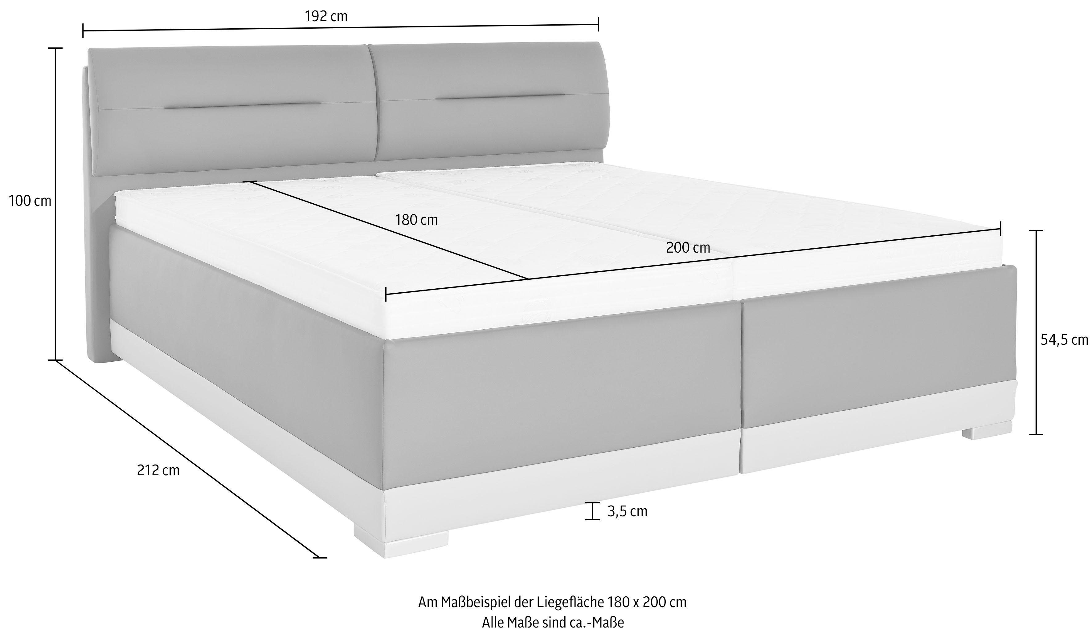 Maintal Gestoffeerd bed met verstelbare hoofdbord-elementen