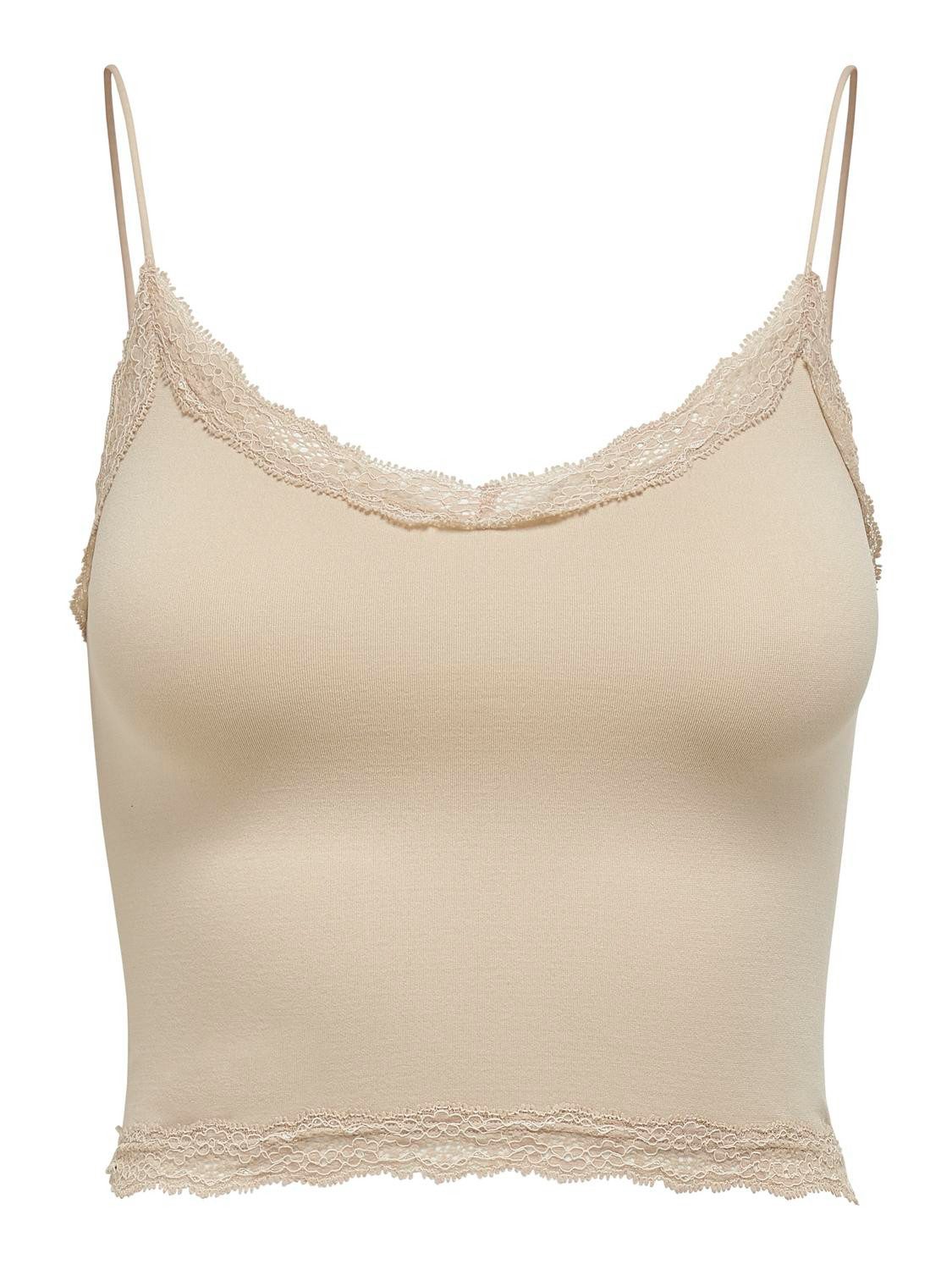 Only Kanten top ONLVICKY LACE SEAMLESS CROPPED TOP