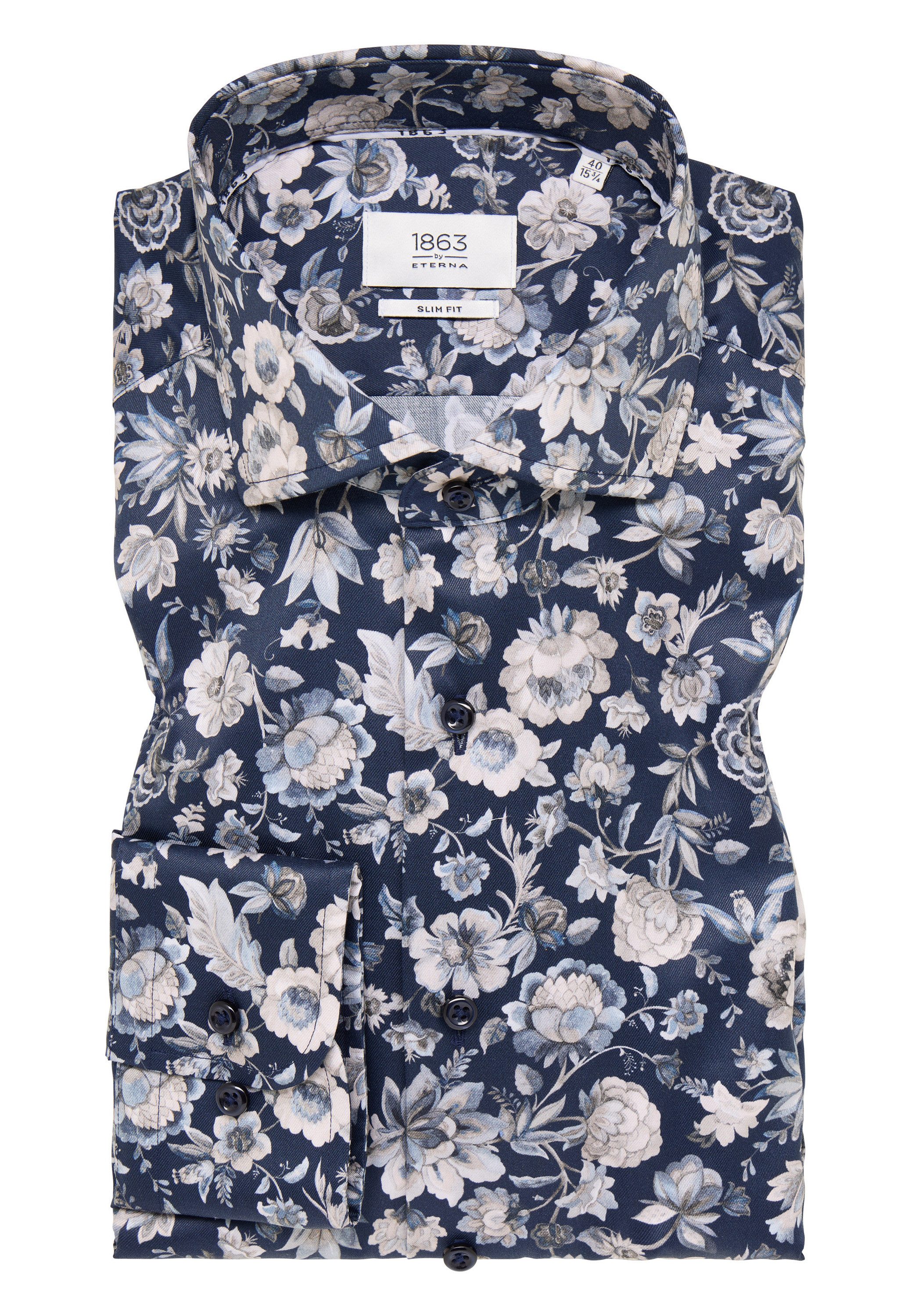 Eterna Overhemd met lange mouwen Slim fit NON IRON (strijkvrij)