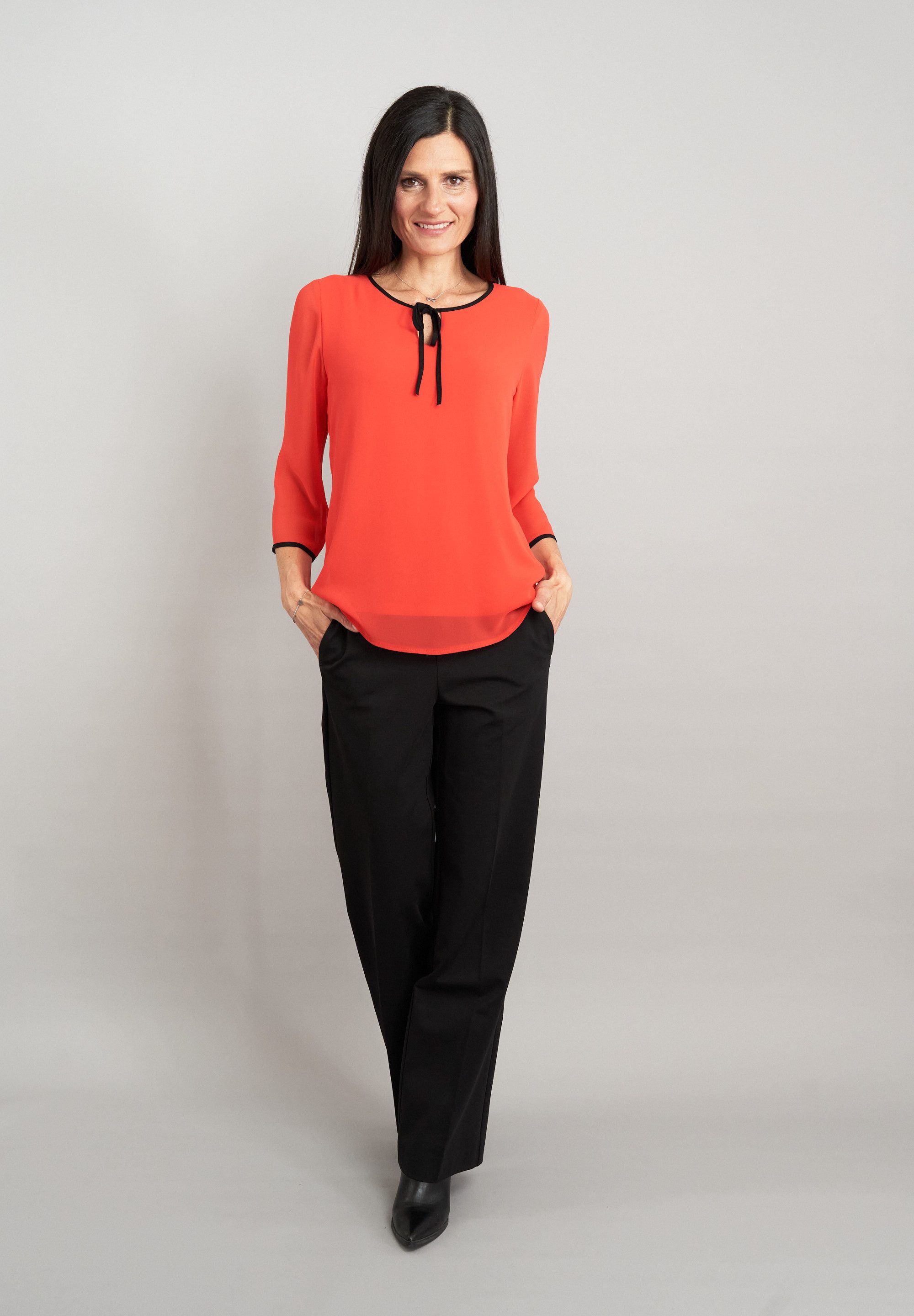 Seidel Moden Chiffon blouse Exclusief bij OTTO 3/4 -mouw met transparante mouwen en made in germany