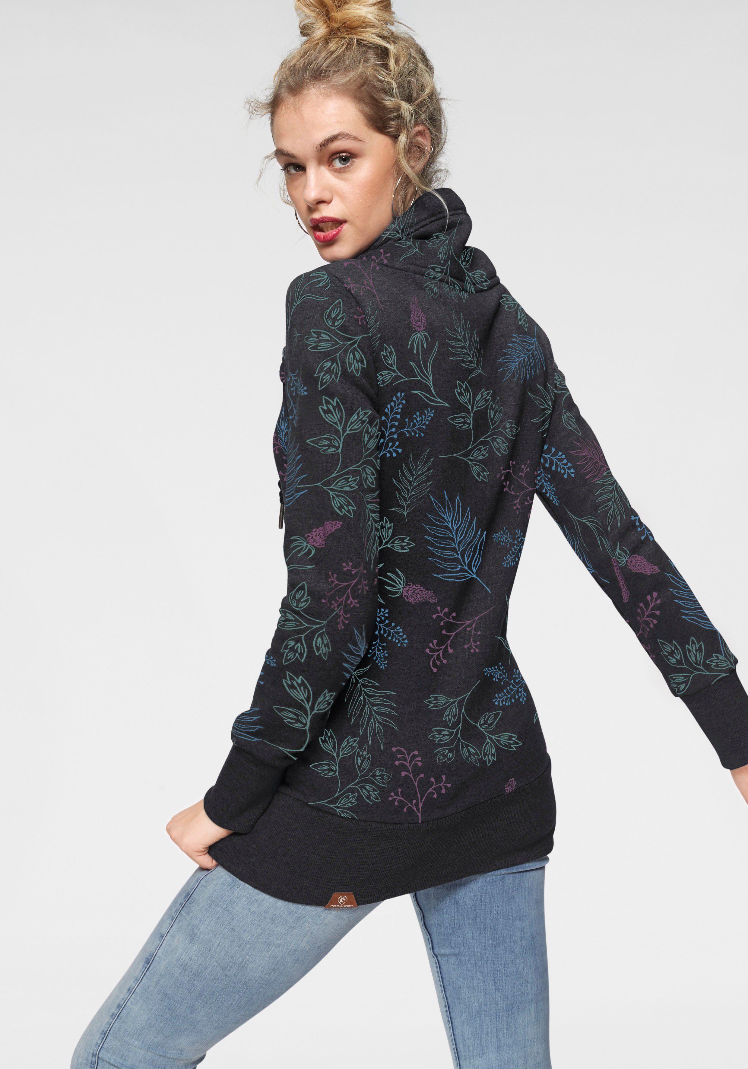 Ragwear Sweater NESKA O Capuchonsweater met asymmetrische sjaalkraag