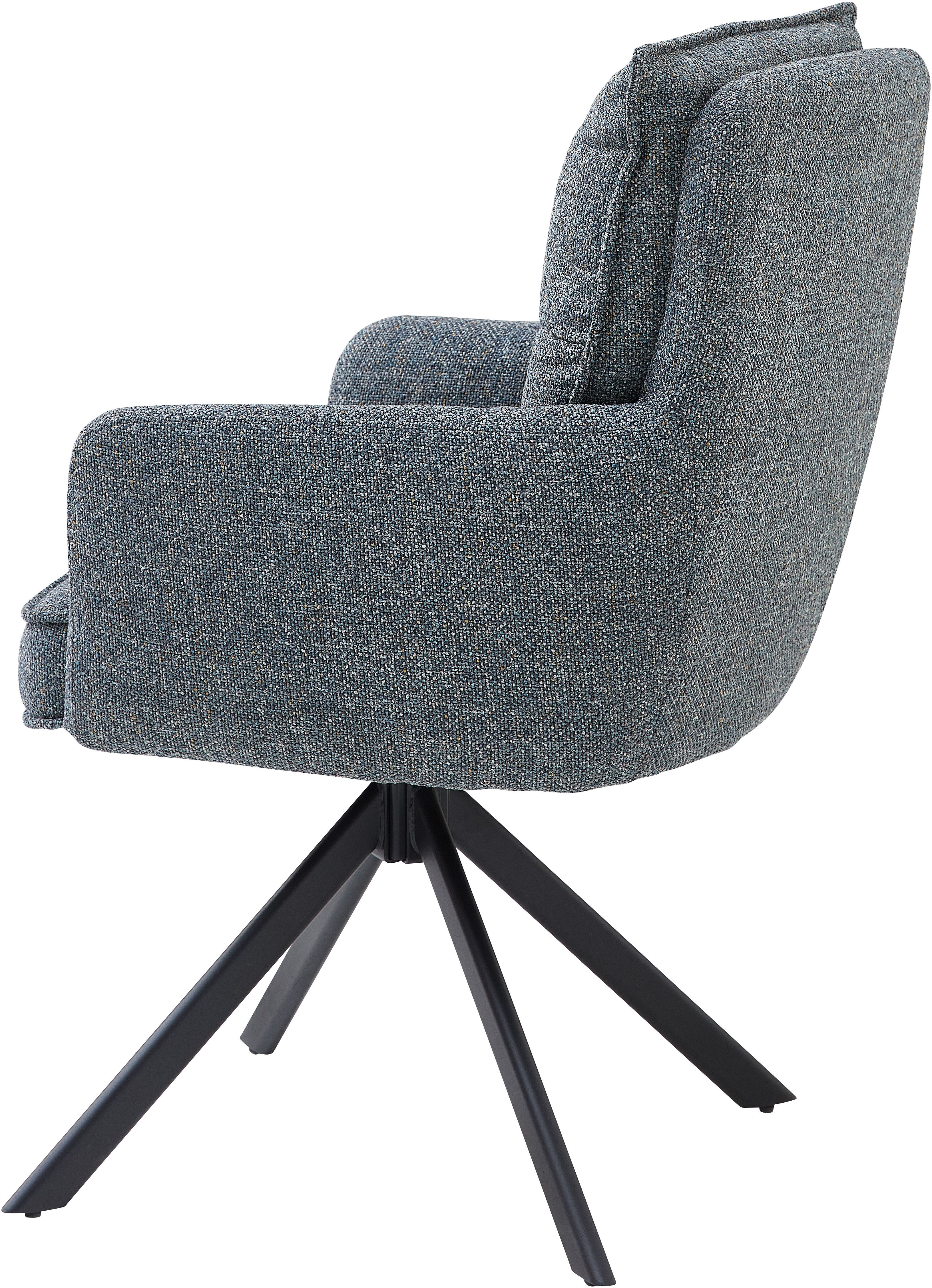 Stolkom Stoel met armleuningen Sofia young 180 graden draaibaar met auto-return, bonnellvering in de zitting (set, 2 stuks)