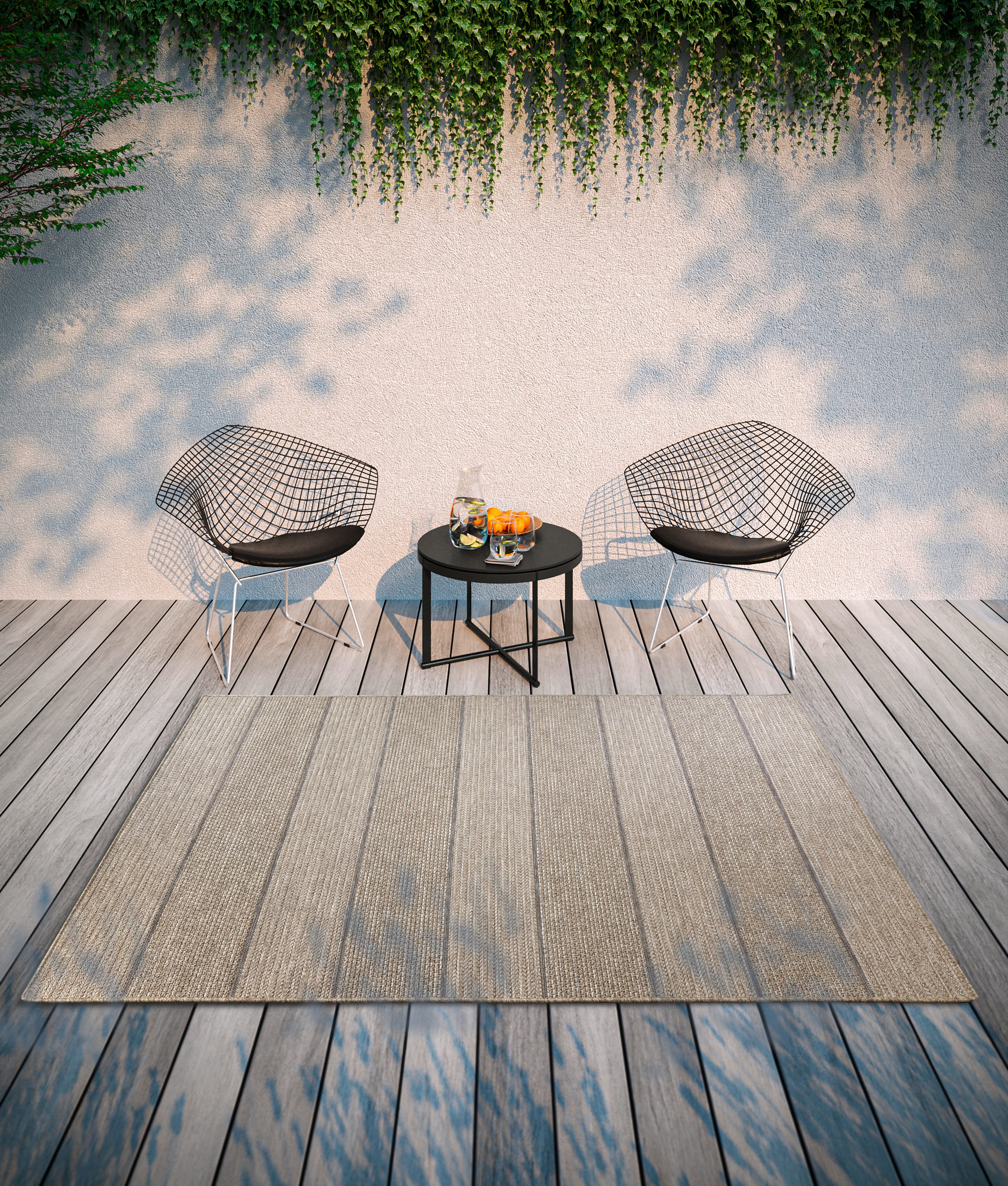 Villeroy & Boch Vloerkleed Isabella In-& Outdoor, Vlakweefsel, weerbestendig, Terras, Balkon, natuurlijk, modern