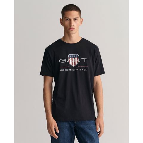 NU 20% KORTING: Gant T-shirt REG ARCHIVE SHIELD SS T-SHIRT met logoprint op borsthoogte