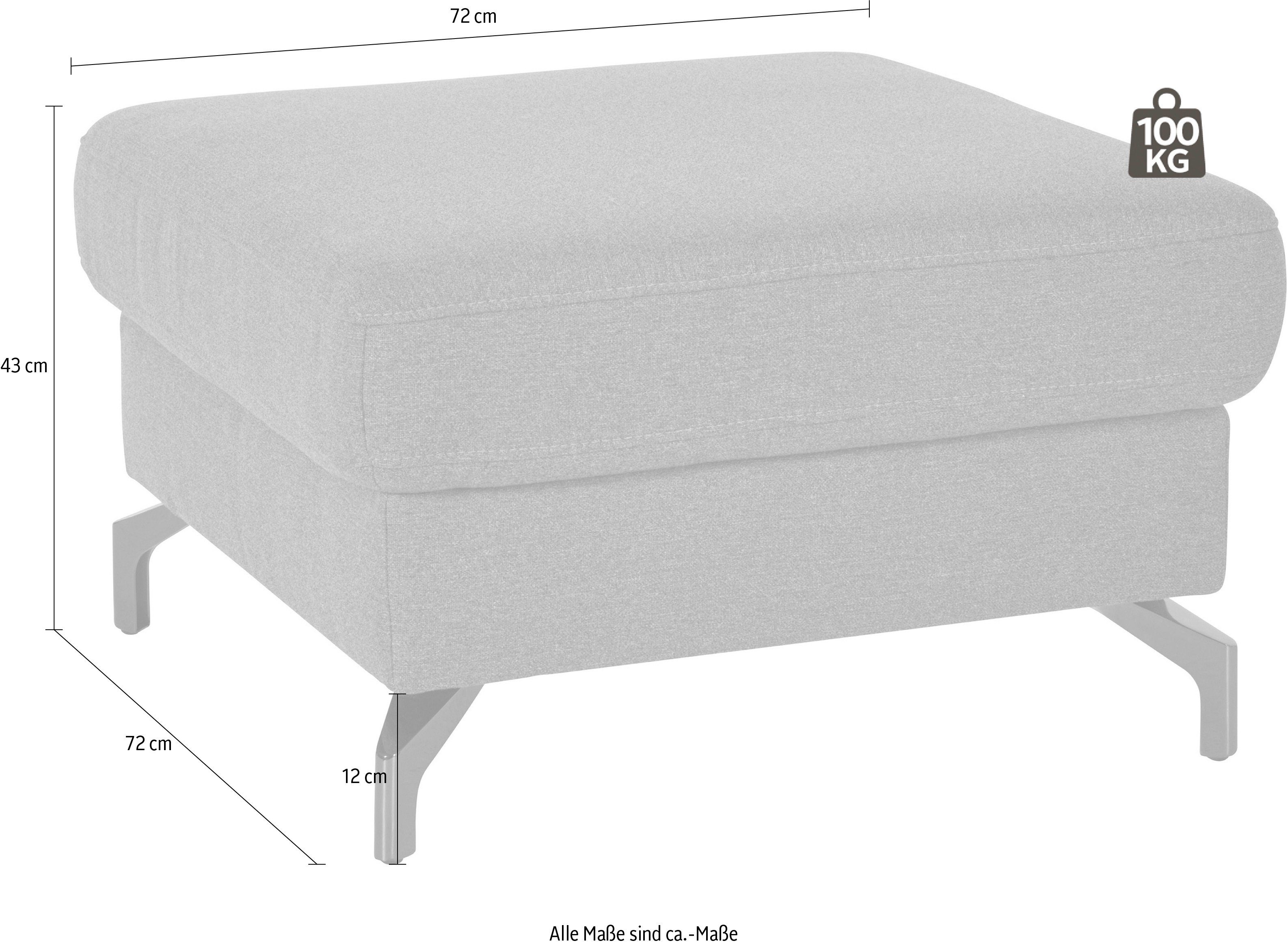 sit&more Hocker Percy Poothoogte 12 cm, naar keuze met verschillende pootkleuren