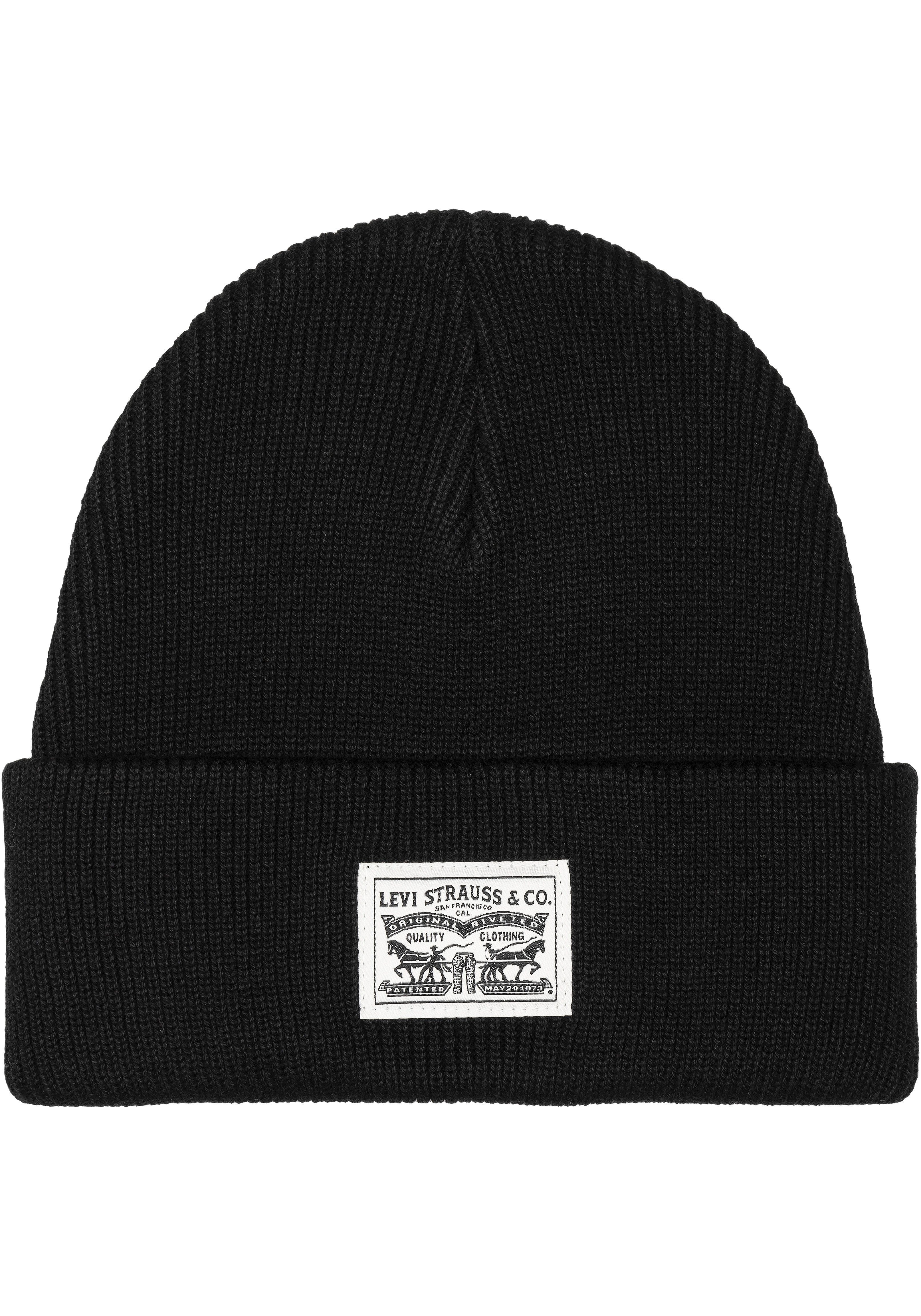 Levi's Beanie BACKPATCH unisex mutsen zwart