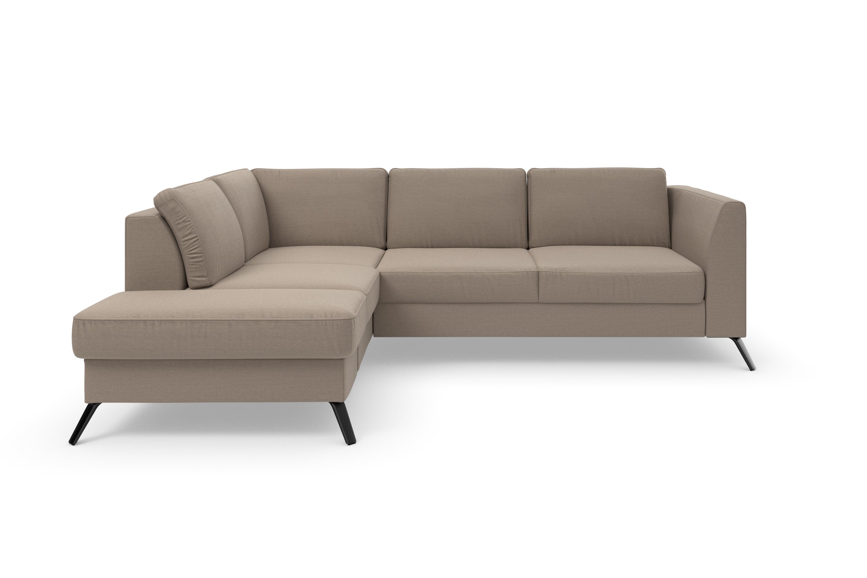 sit&more Hoekbank Olsen L-vorm inclusief zitdiepteverstelling, naar keuze met slaapfunctie, 15 cm hoog