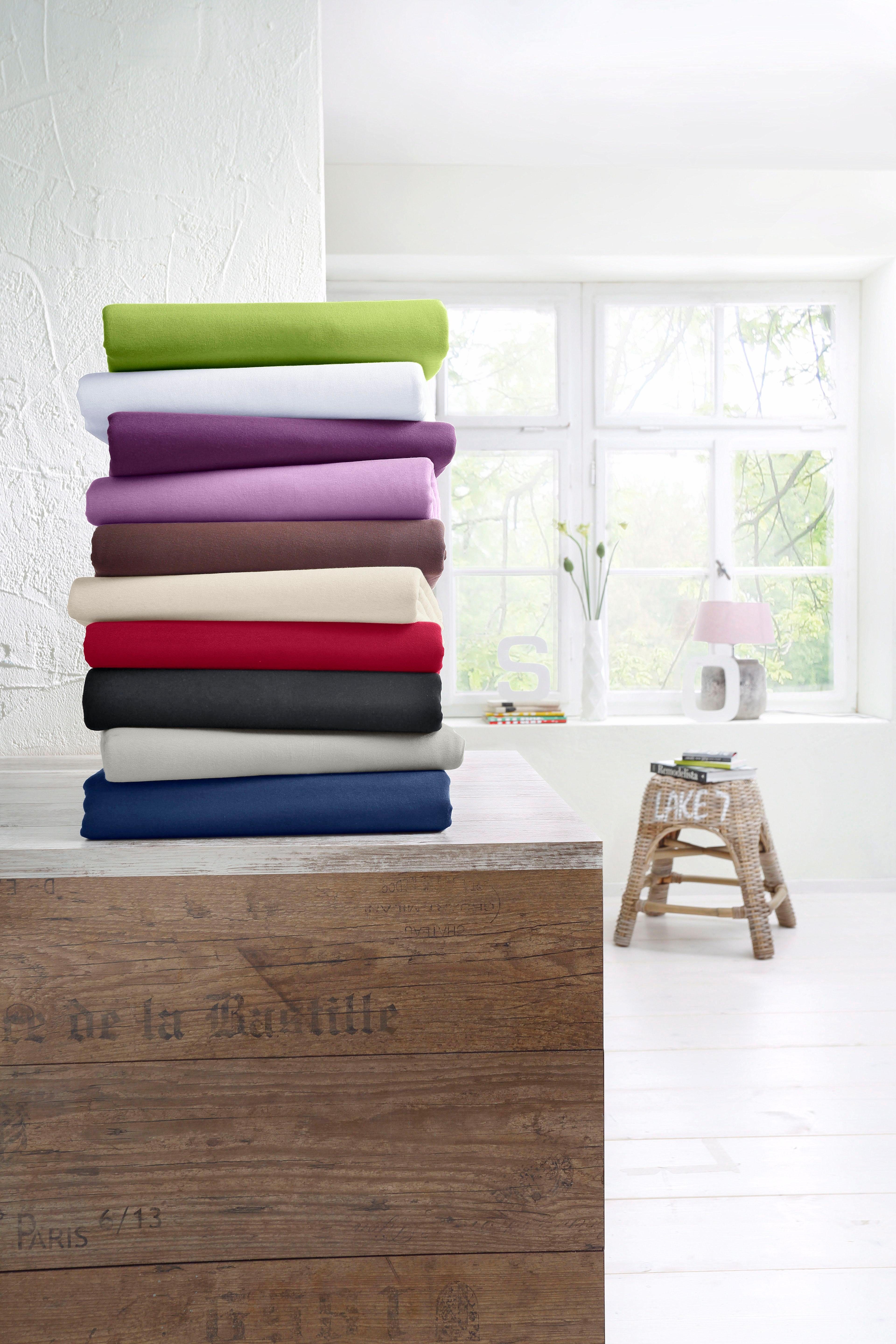 bellana Hoeslaken Meloen in maat 70x140, 90x200, 140x200 of 180x200 cm Katoen, matrassen tot 25 cm hoogte, hoeslaken ook voor kinderen (1 stuk)