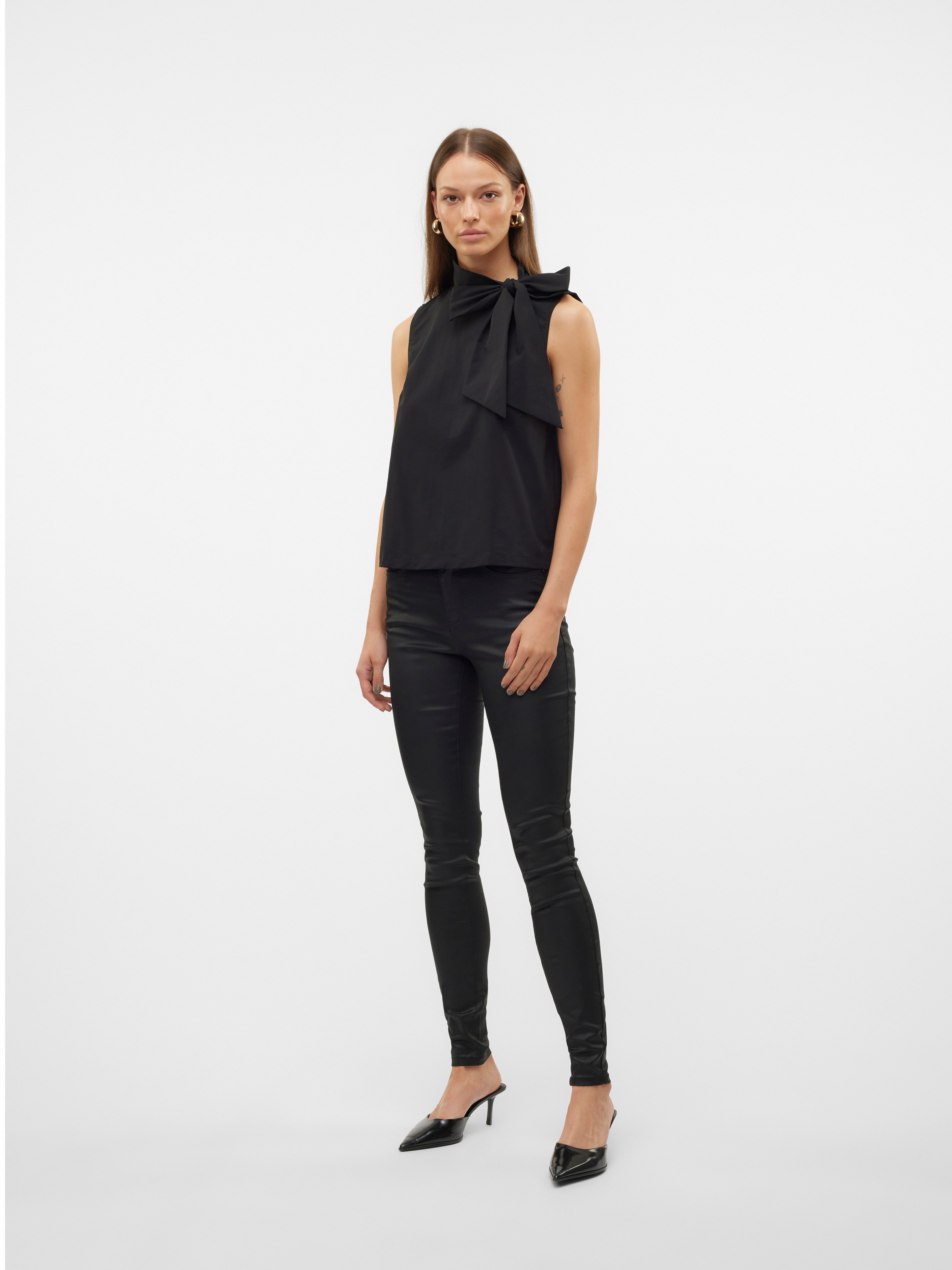 Vero Moda Skinny fit jeans VMFLASH MR SKINNY COATED PANTS NOOS