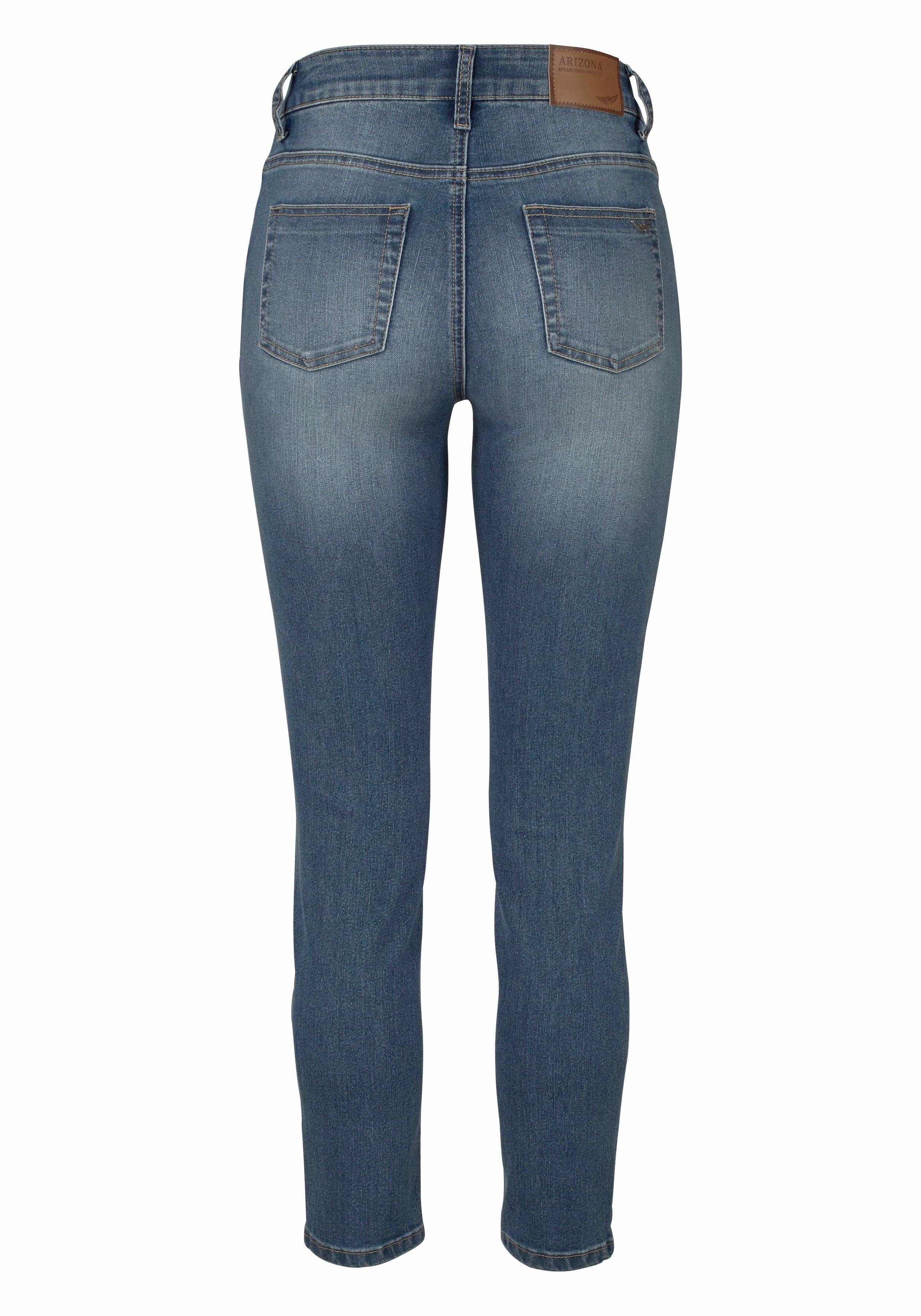 Arizona 7/8 jeans Shaping strak, skinny jeans, used-wassing, high-waist, 7/8-lengte