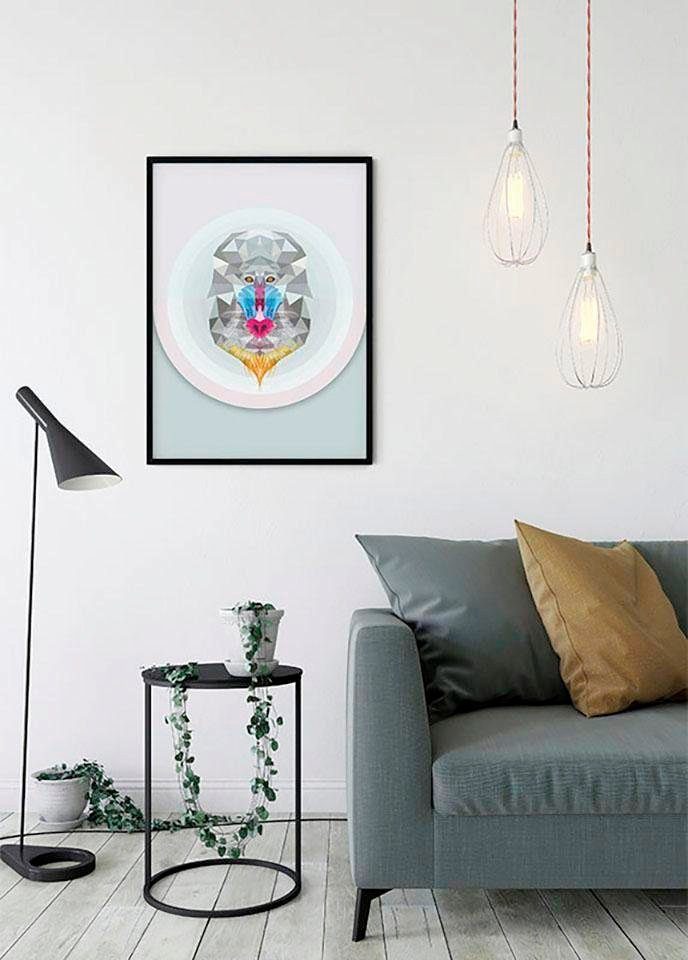 Komar Wanddecoratie Baboon Wanddecoratie - zonder lijst (1 stuk)