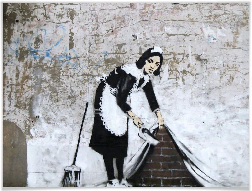 Wall-Art Poster Graffiti afbeelding Maid in London Poster, artprint, wandposter (1 stuk)
