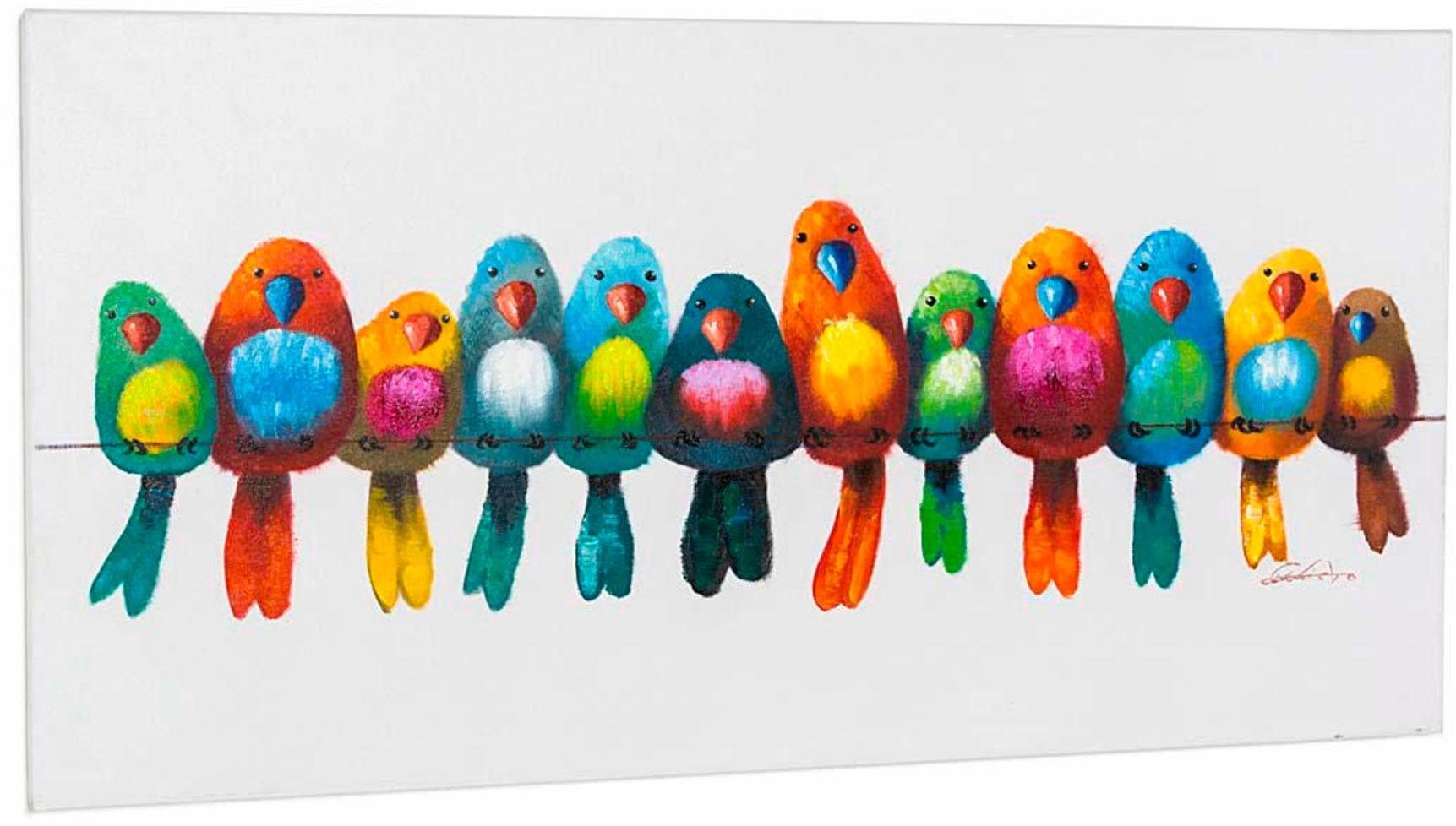 Schneider Artprint op acrylglas Veelkleurige vogels 120/60 cm