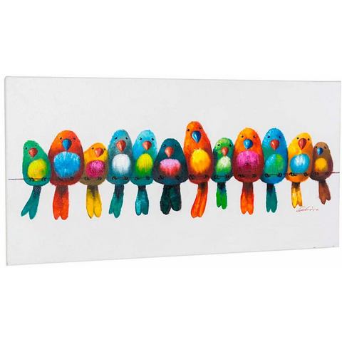 Schneider Artprint op acrylglas Veelkleurige vogels 120/60 cm