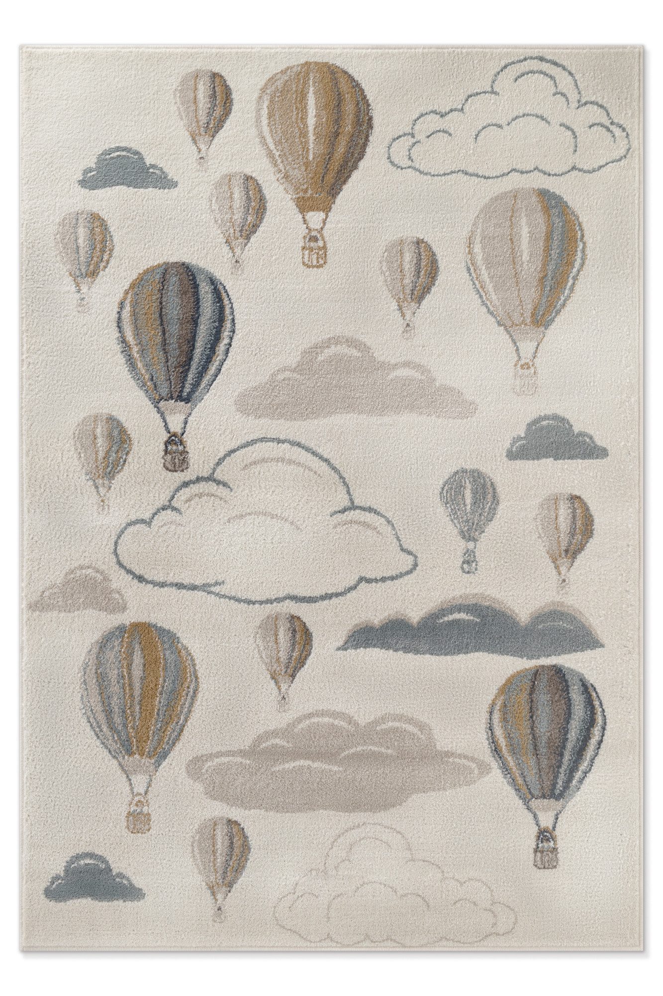 HANSE Home Kindervloerkleed Hot Air Ballon Speeltapijt, stevig, kinderkamer, kortpolig, speelondergrond