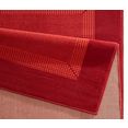 hanse home vloerkleed band korte pool, rondom afgehecht, stijlvol design, eenvoudig, woonkamer, slaapkamer, hal, werkkamer, robuust, gemakkelijk in onderhoud rood