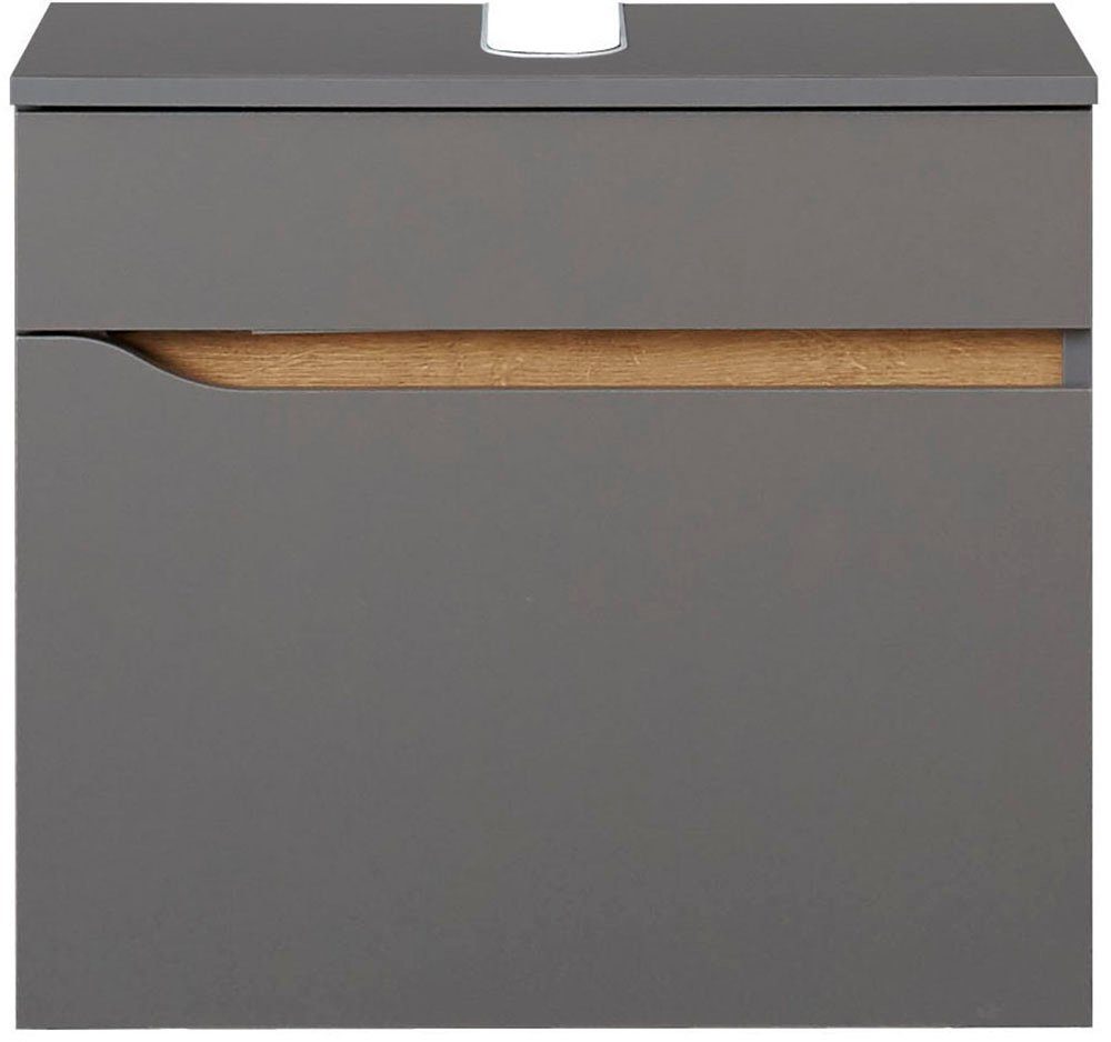 Saphir Badkamerserie Quickset 2-delig, wastafelonderkast met led-spiegel Wastafel 70 cm breed, zonder wastafel, 1 lade, badset (2-delig)