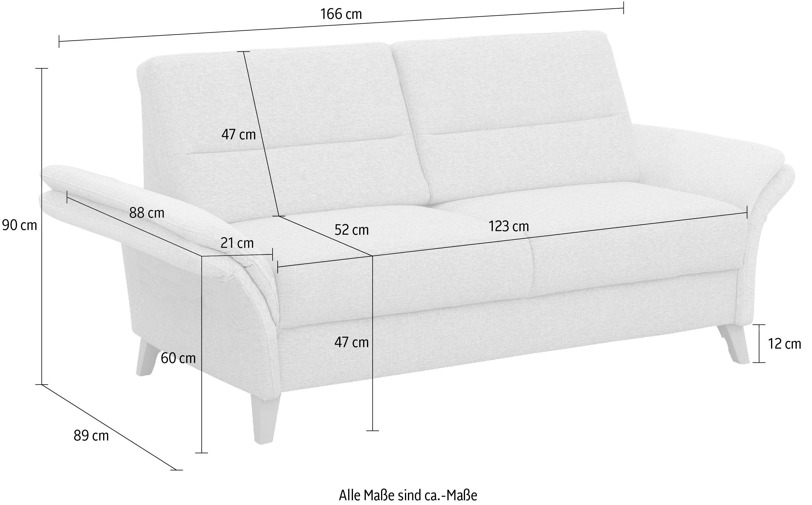 Home affaire 2-zitsbank Westerland Binnenveringsinterieur. Naar keuze met armleuningfunctie