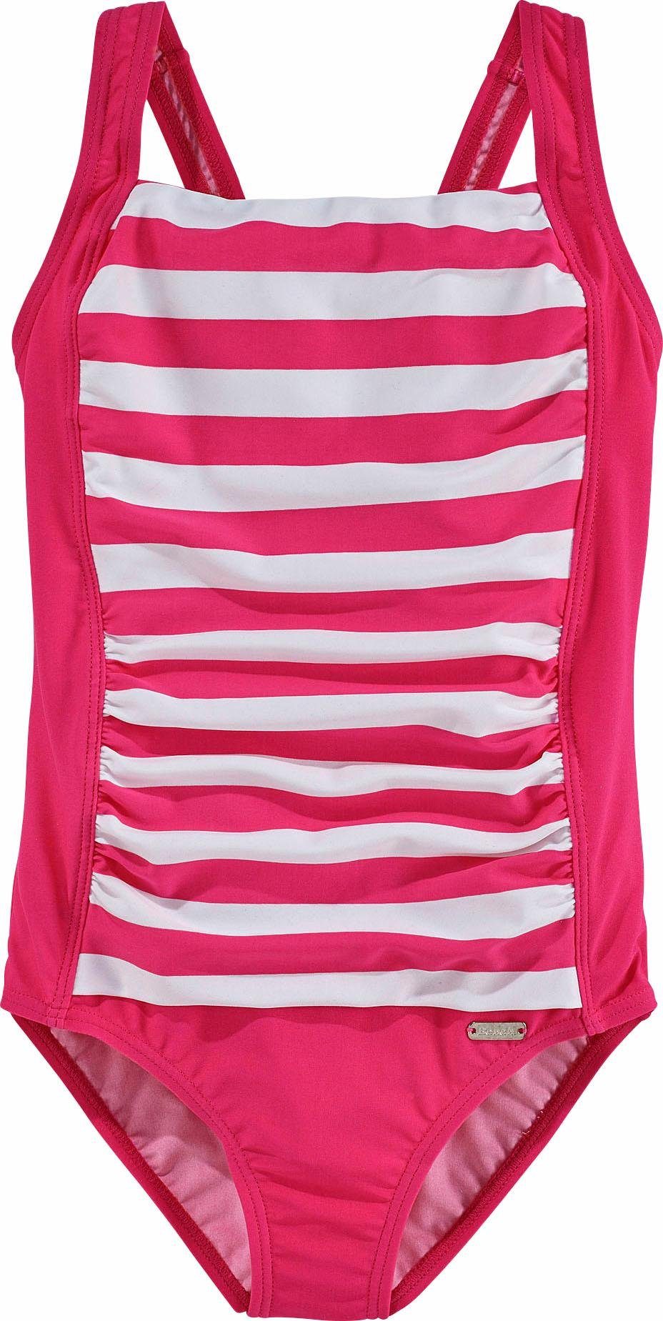 Bench. Badpak met trendy strepen meisjes badpakken maat 158/164 roze