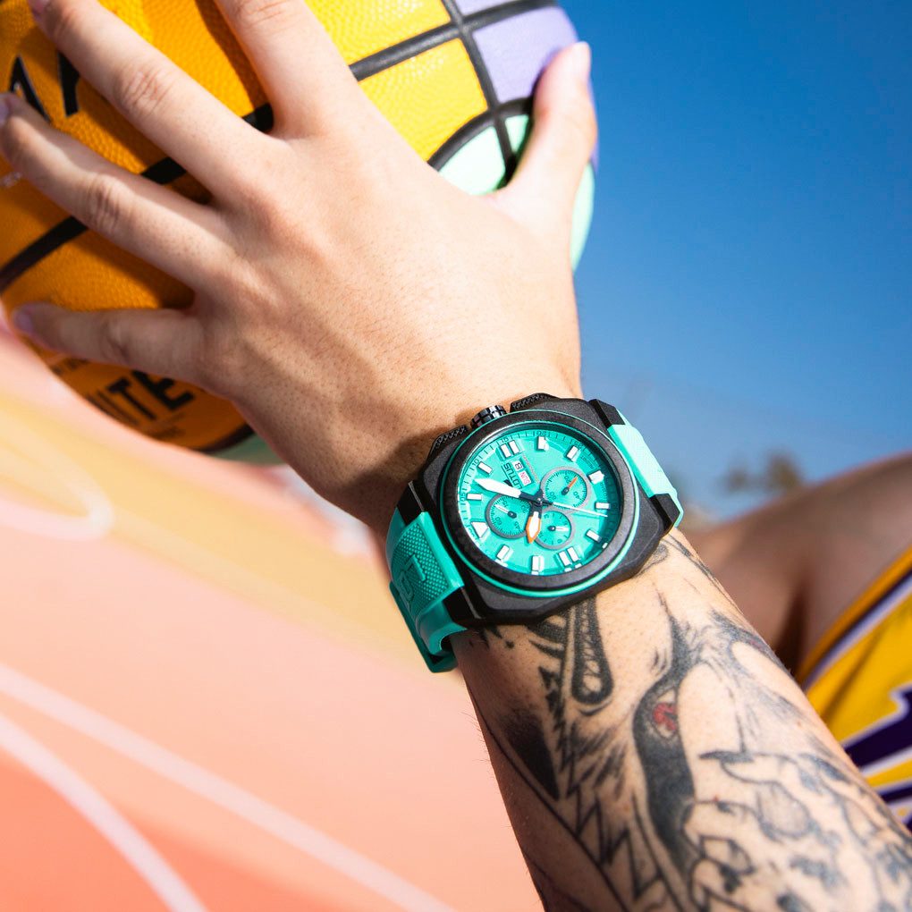 Lotus Chronograaf Quartz horloge, polshorloge, herenhorloge, rubberen band, datum, stopwatchfunctie