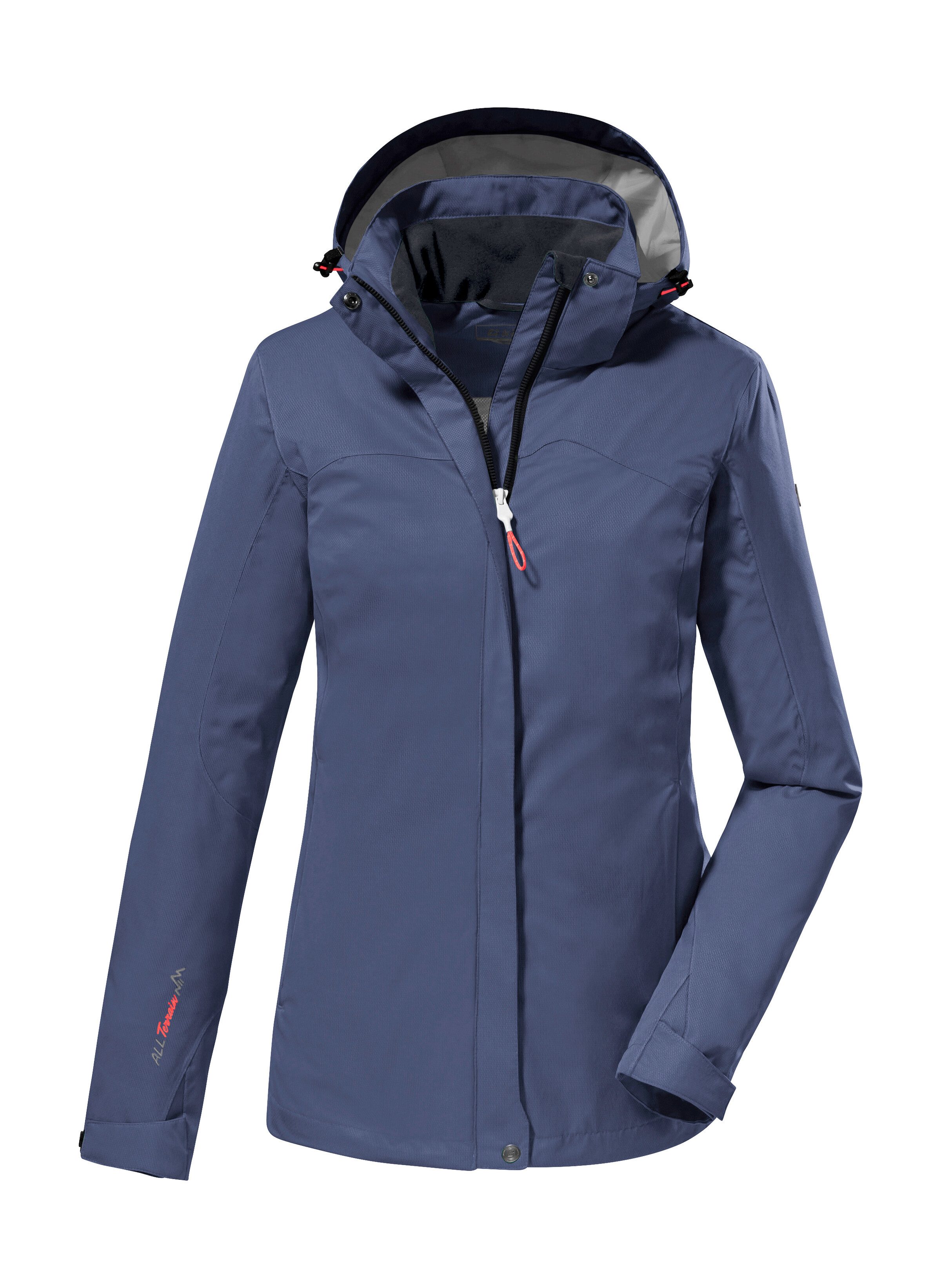 Killtec Outdoorjack KOS 133 WMN JCKT Water- en winddichte damesjack met afneembare capuchon, PFAS-vrij