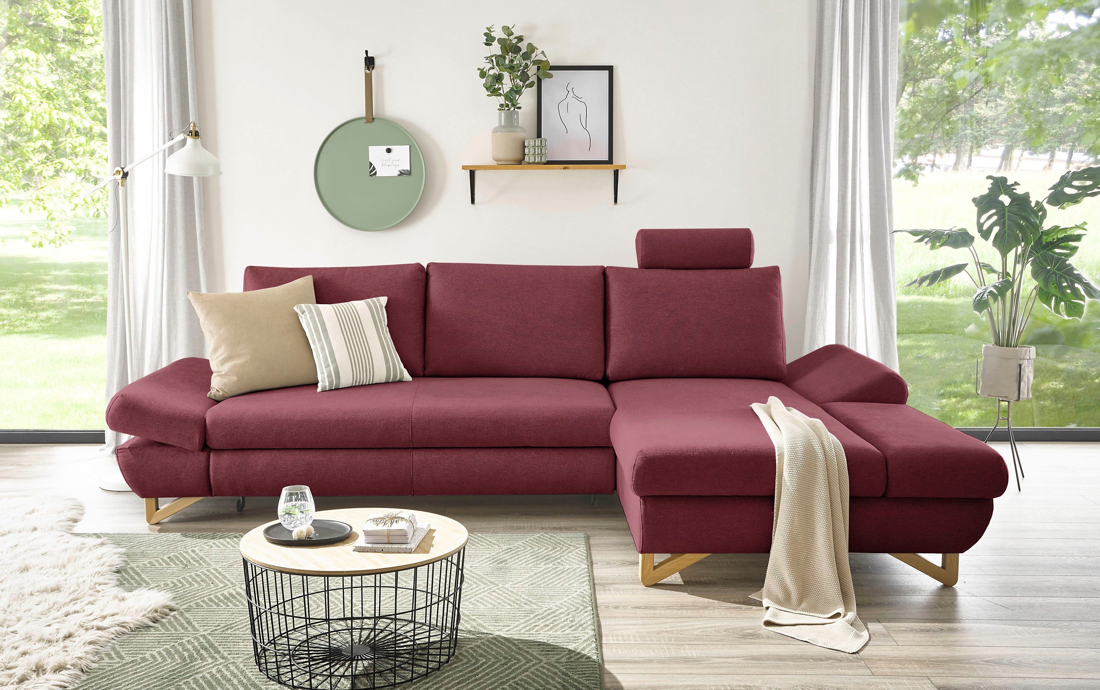 INOSIGN Slaapbank City/Giron comfortabele slaapbank (ligoppervlak 245 x 138 cm) en bedlade