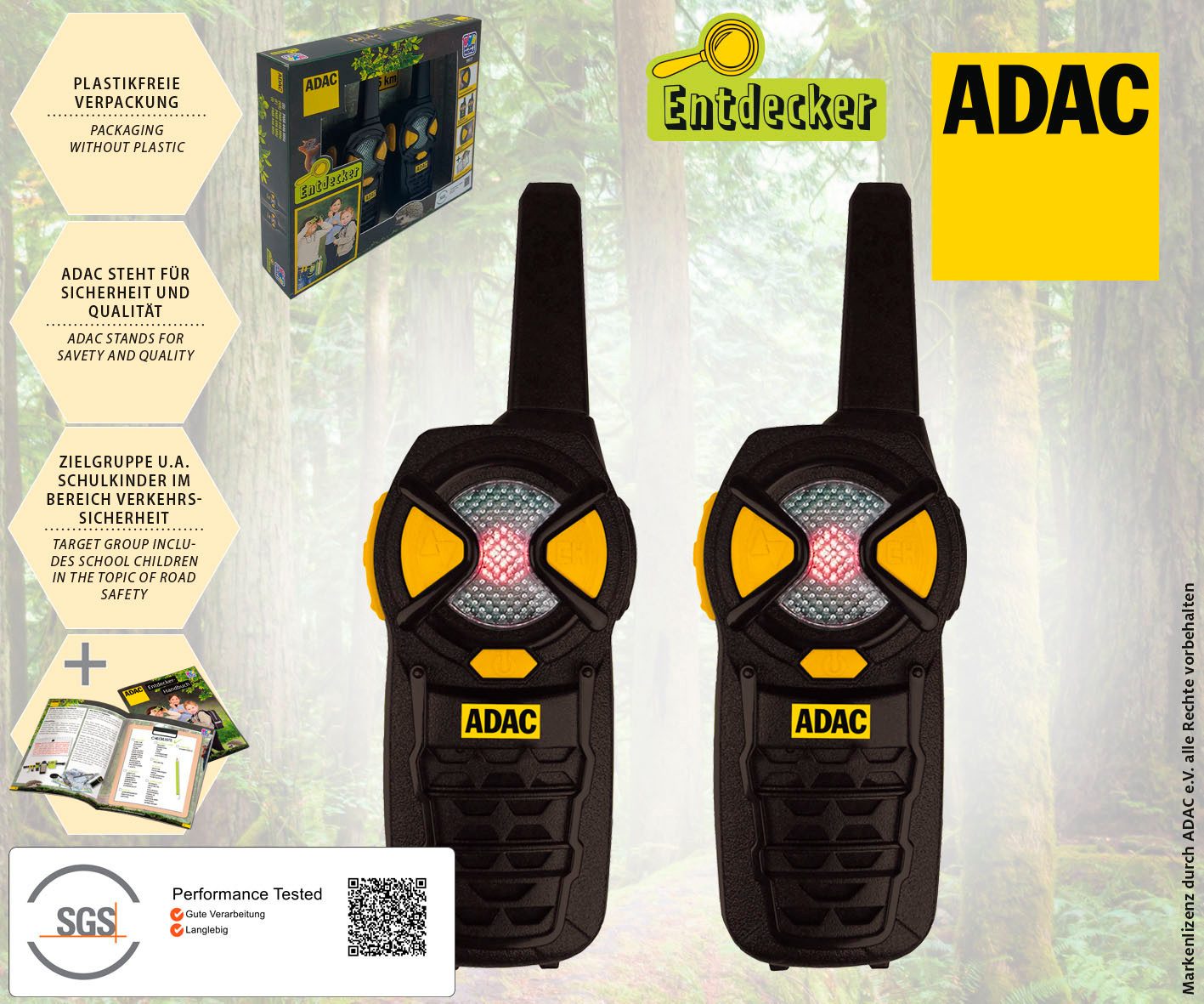 Happy People Portofoon ADAC Walkie-talkie incl. ontdekkingsbrochure