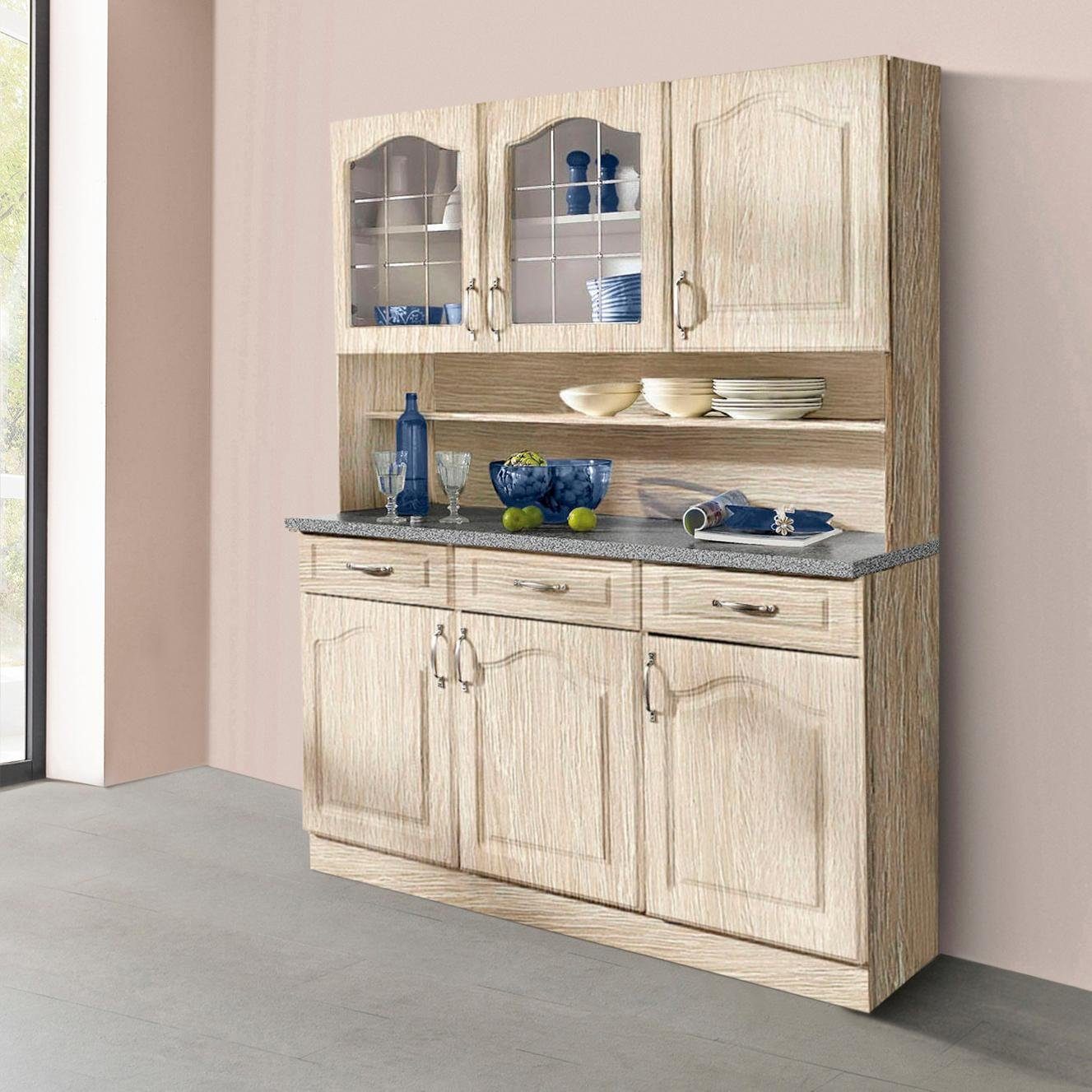 wiho Küchen Keukenbuffet Linz 150 cm breed, in landhuisstijl
