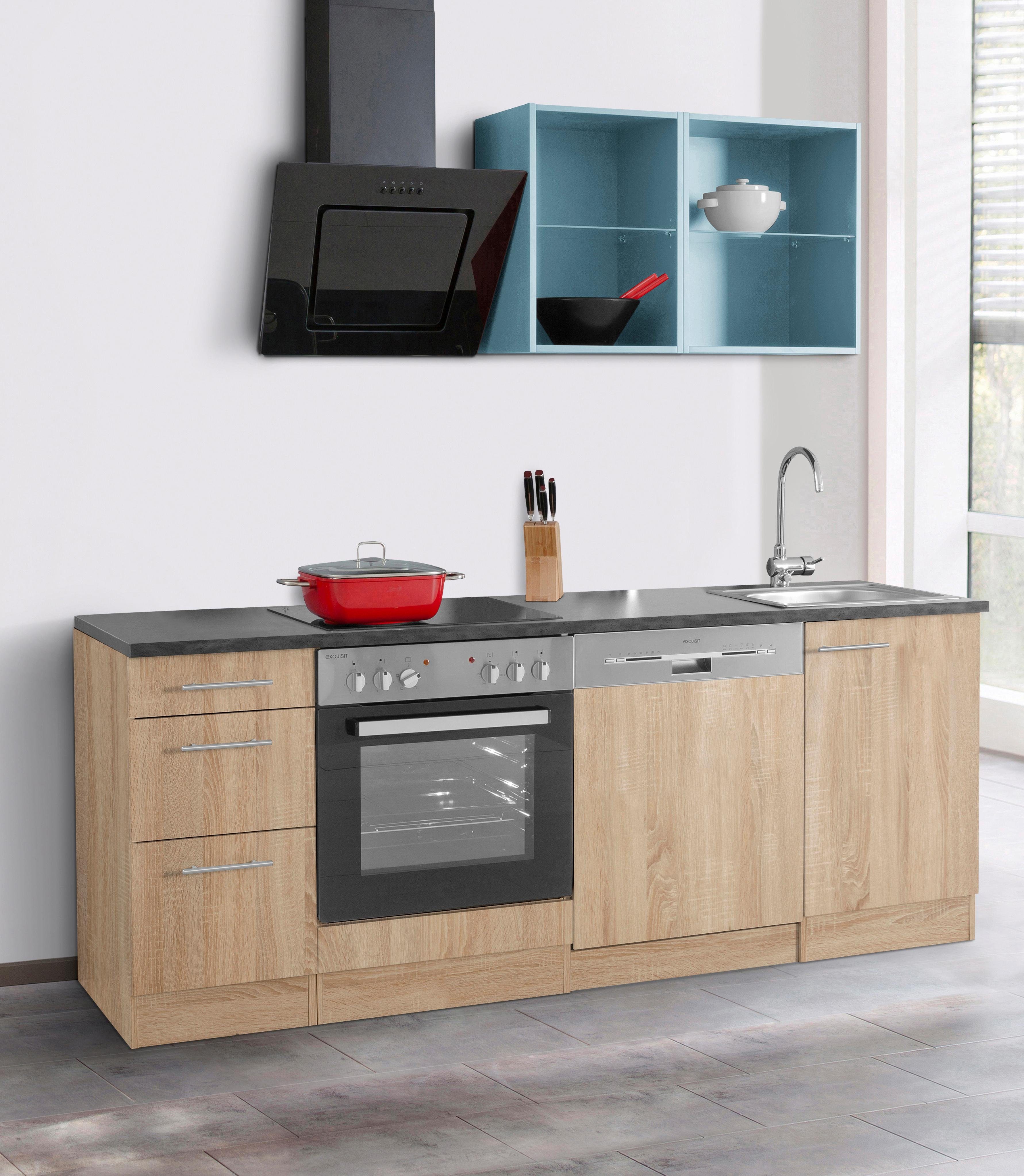 OPTIFIT Keukenblok Mini Breedte 210 cm, optioneel met elektrische apparaten, met werkblad