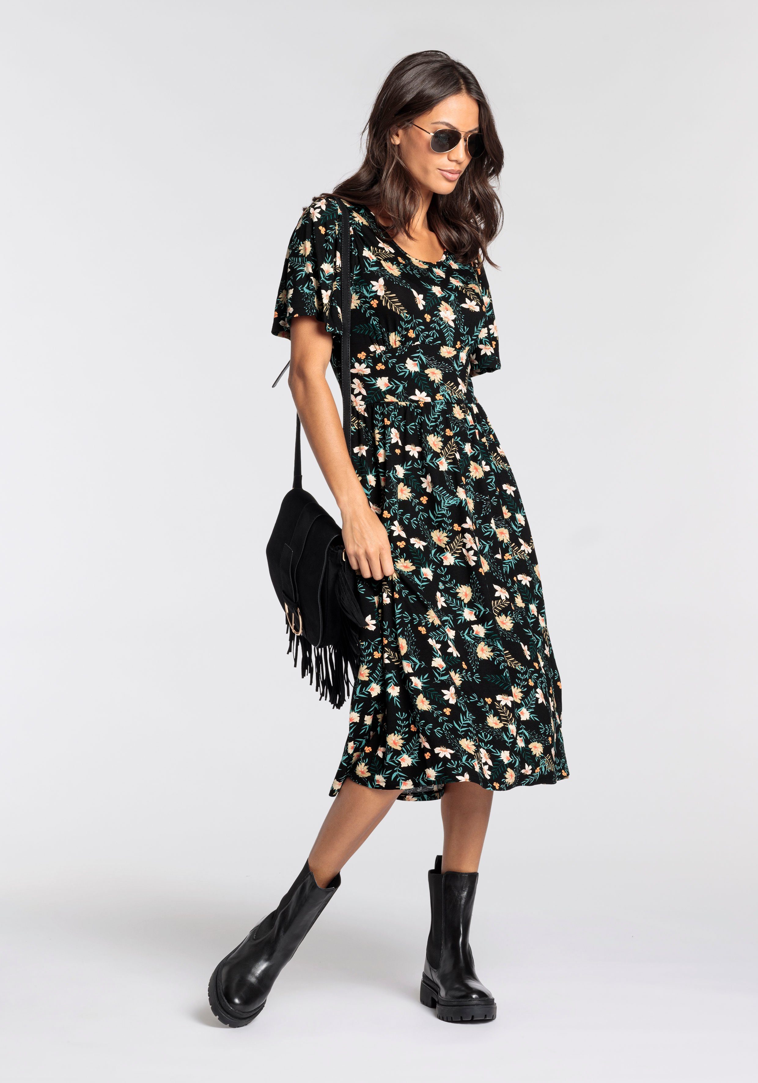 Laura Scott Midi-jurk met trendy print all-over