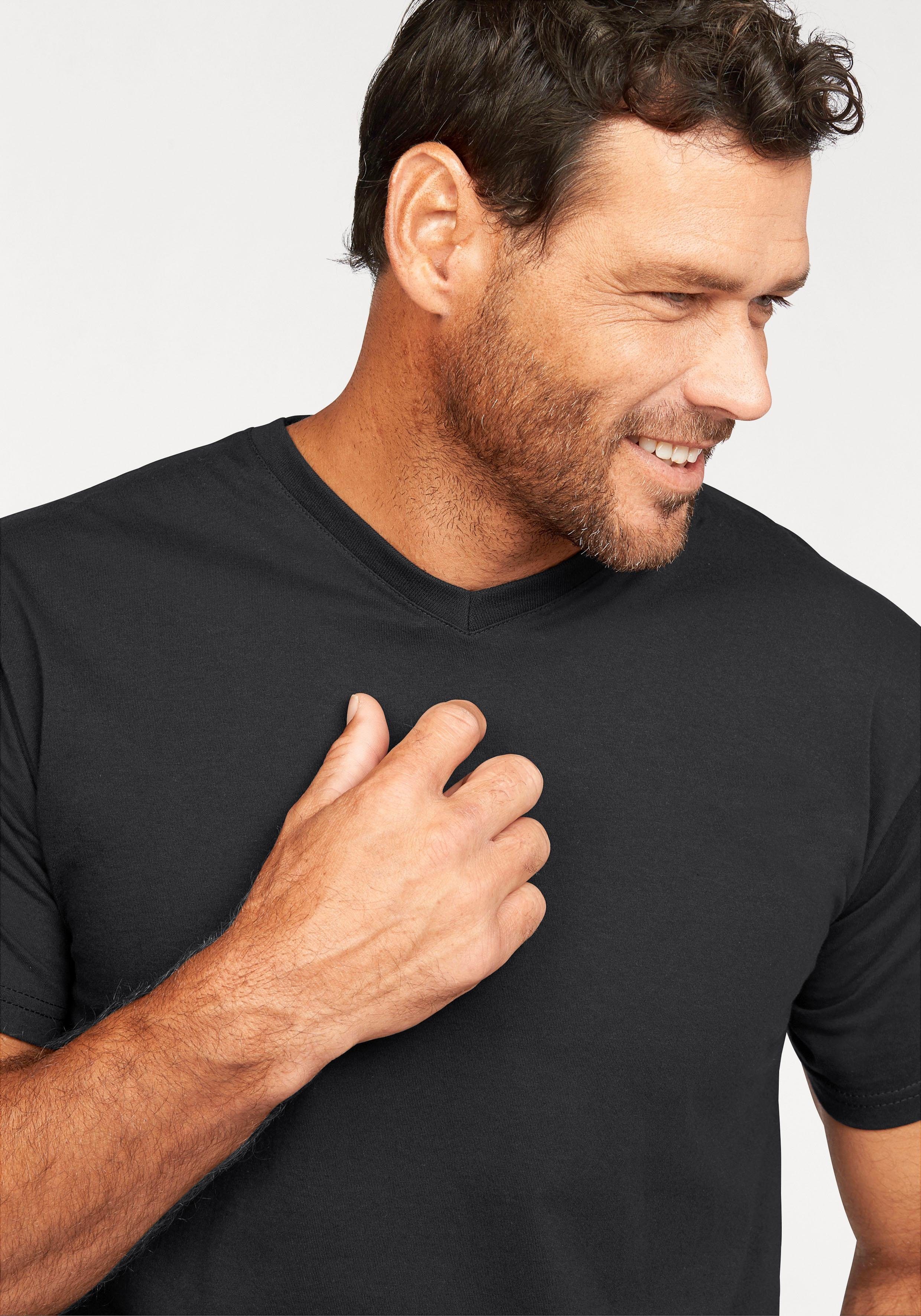 Fruit of the Loom T-shirt met v-hals (set, 2-delig)