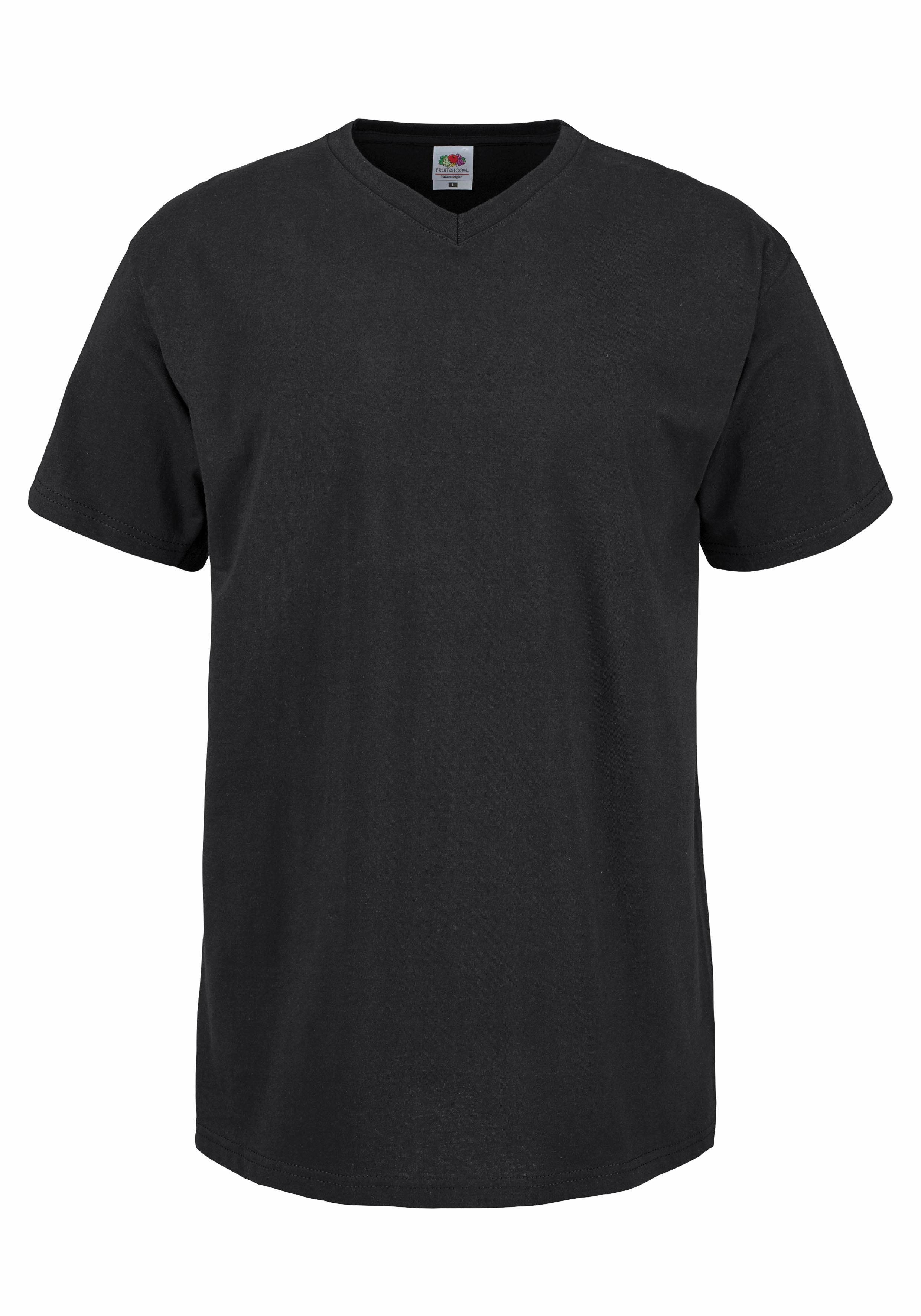 Fruit of the Loom T-shirt met v-hals (set, 2-delig)
